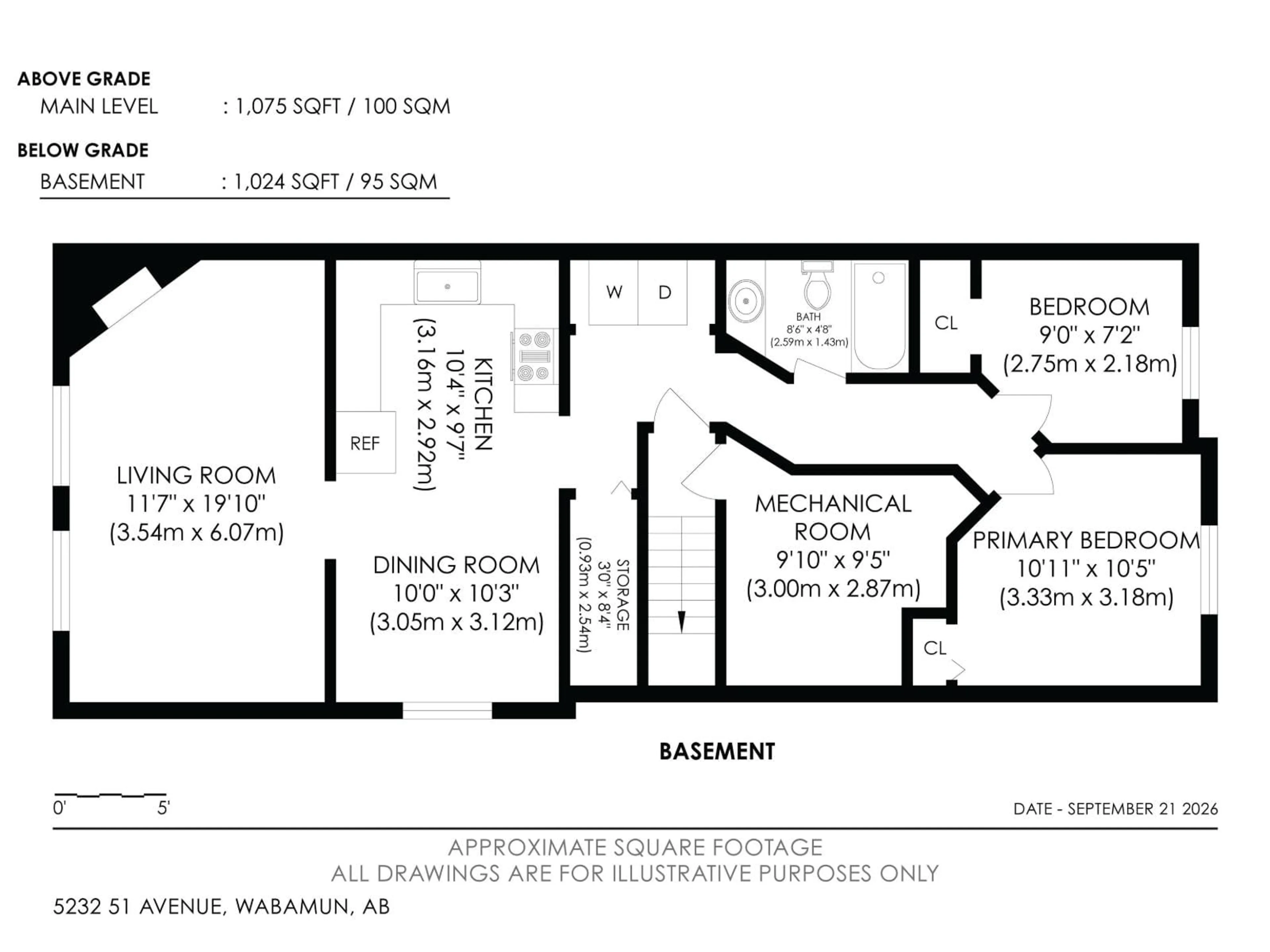 Floor plan for 5234 51 AV, Wabamun Alberta T0E2K0