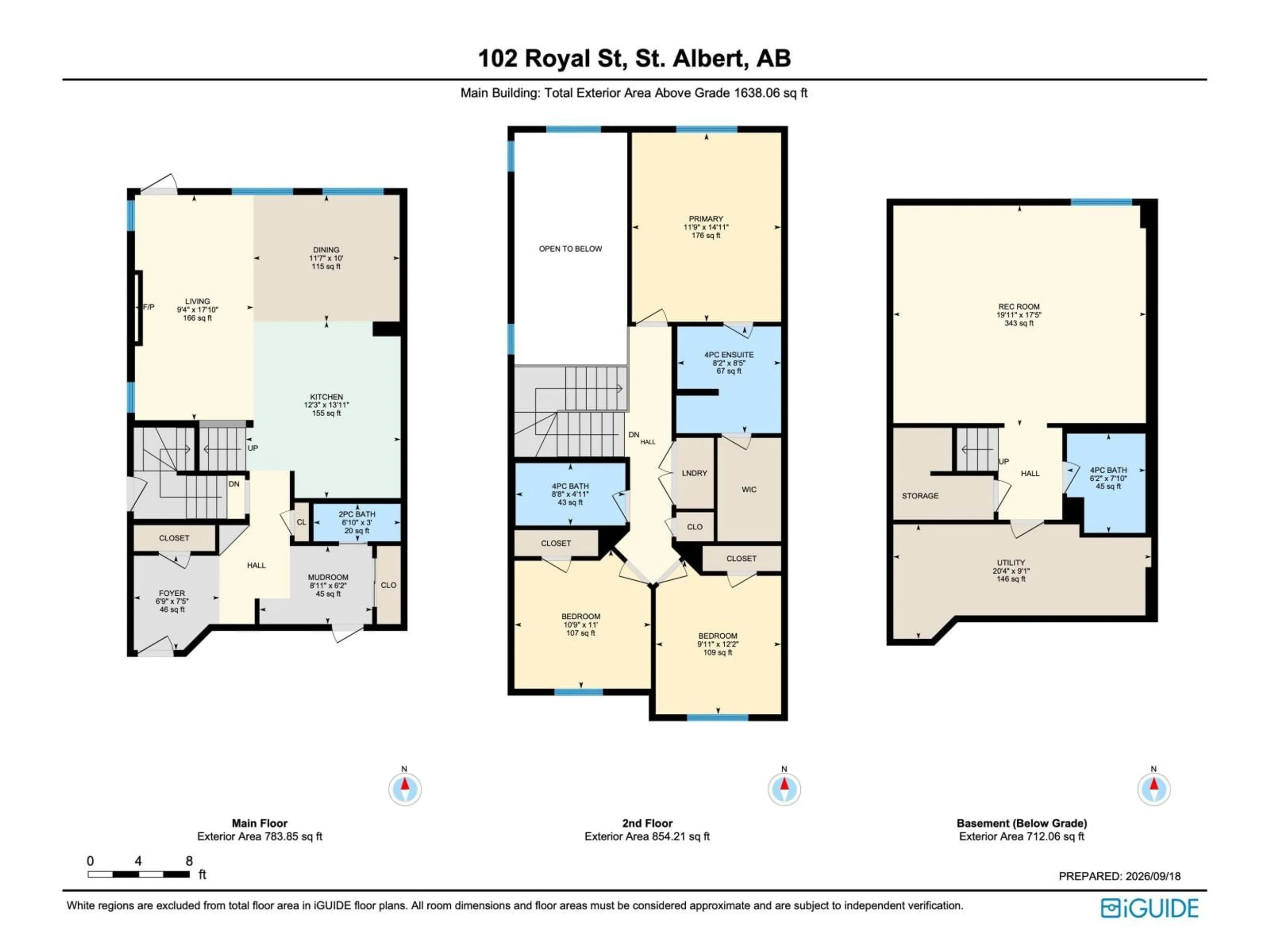 Floor plan for 102 ROYAL ST, St. Albert Alberta T8N7X4