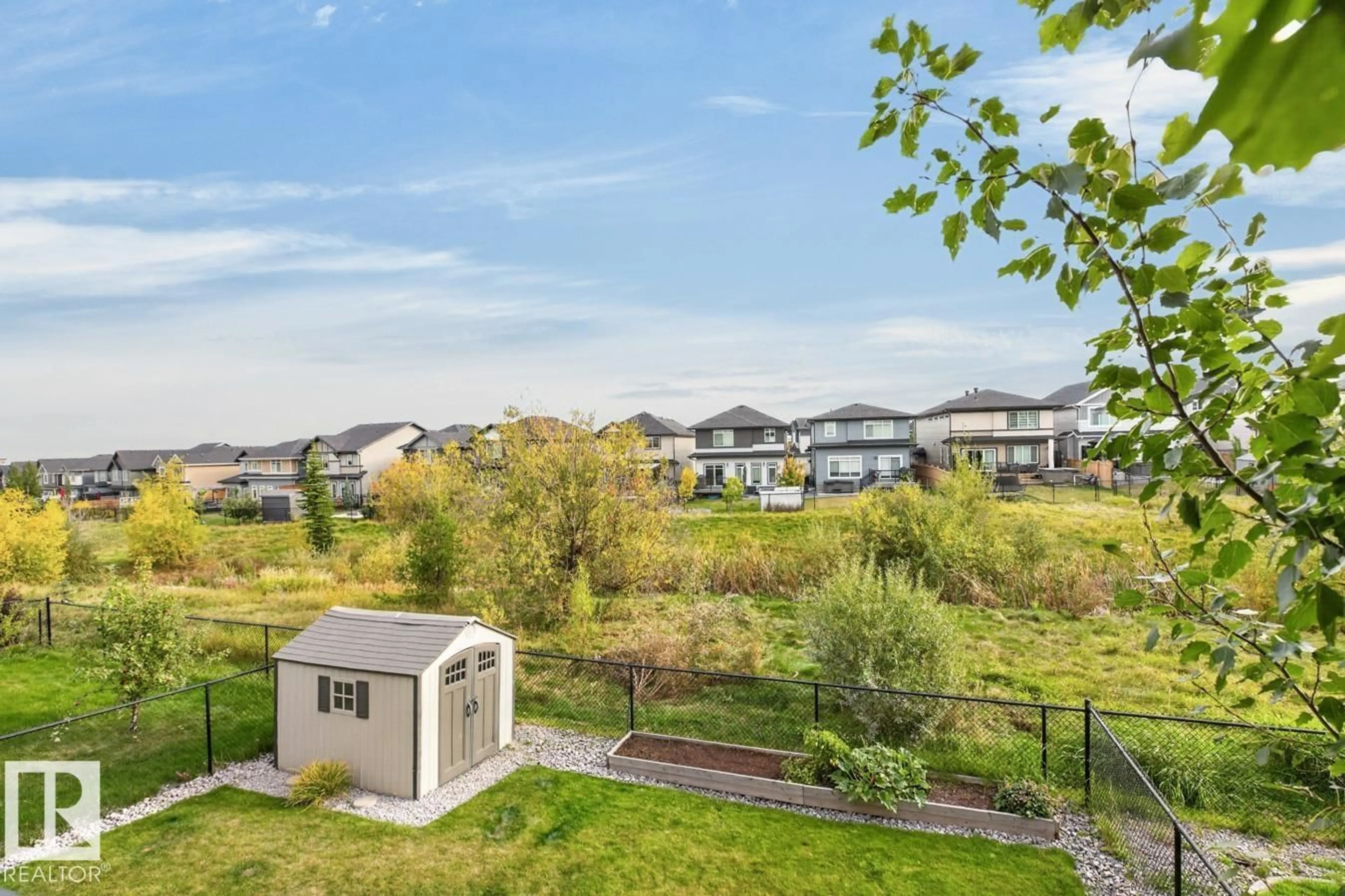 A pic from outside/outdoor area/front of a property/back of a property/a pic from drone, water/lake/river/ocean view for 21 ALTADENA PT, Sherwood Park Alberta T8H0V9