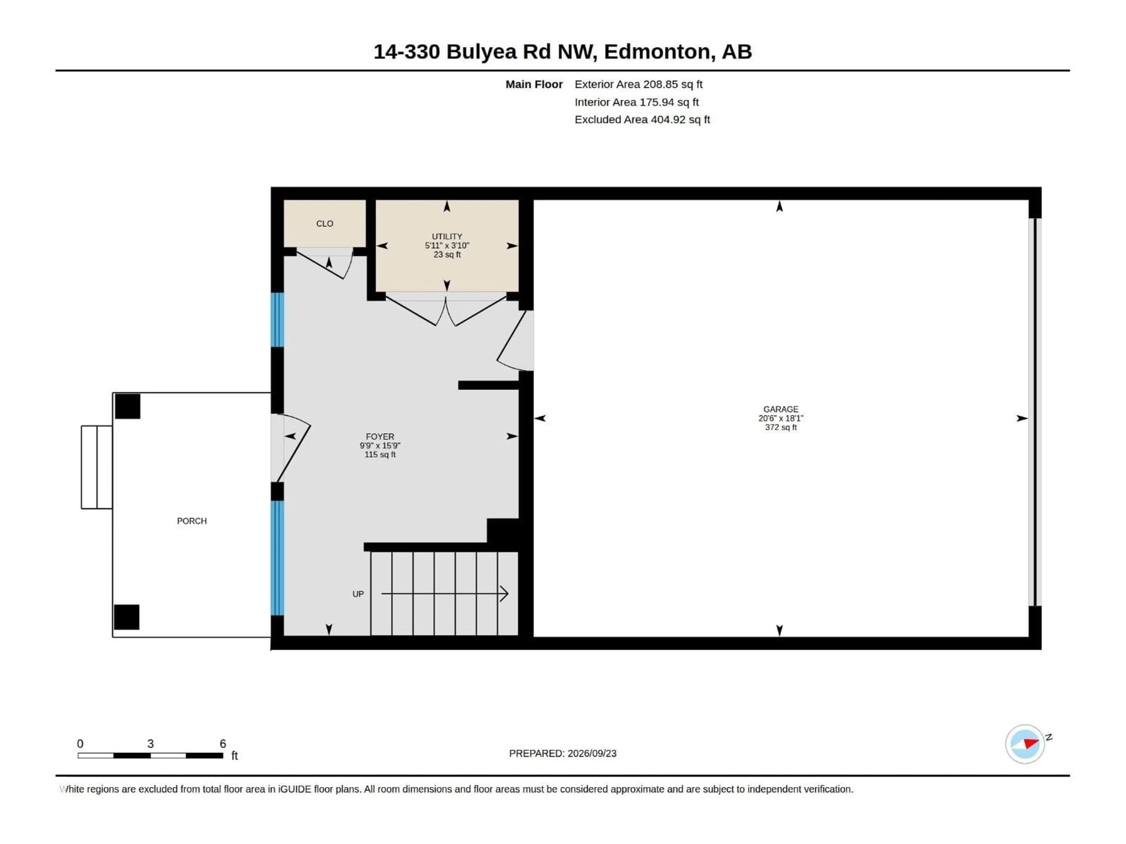 Floor plan for #14 - 330 BULYEA RD, Edmonton Alberta T6R0W8
