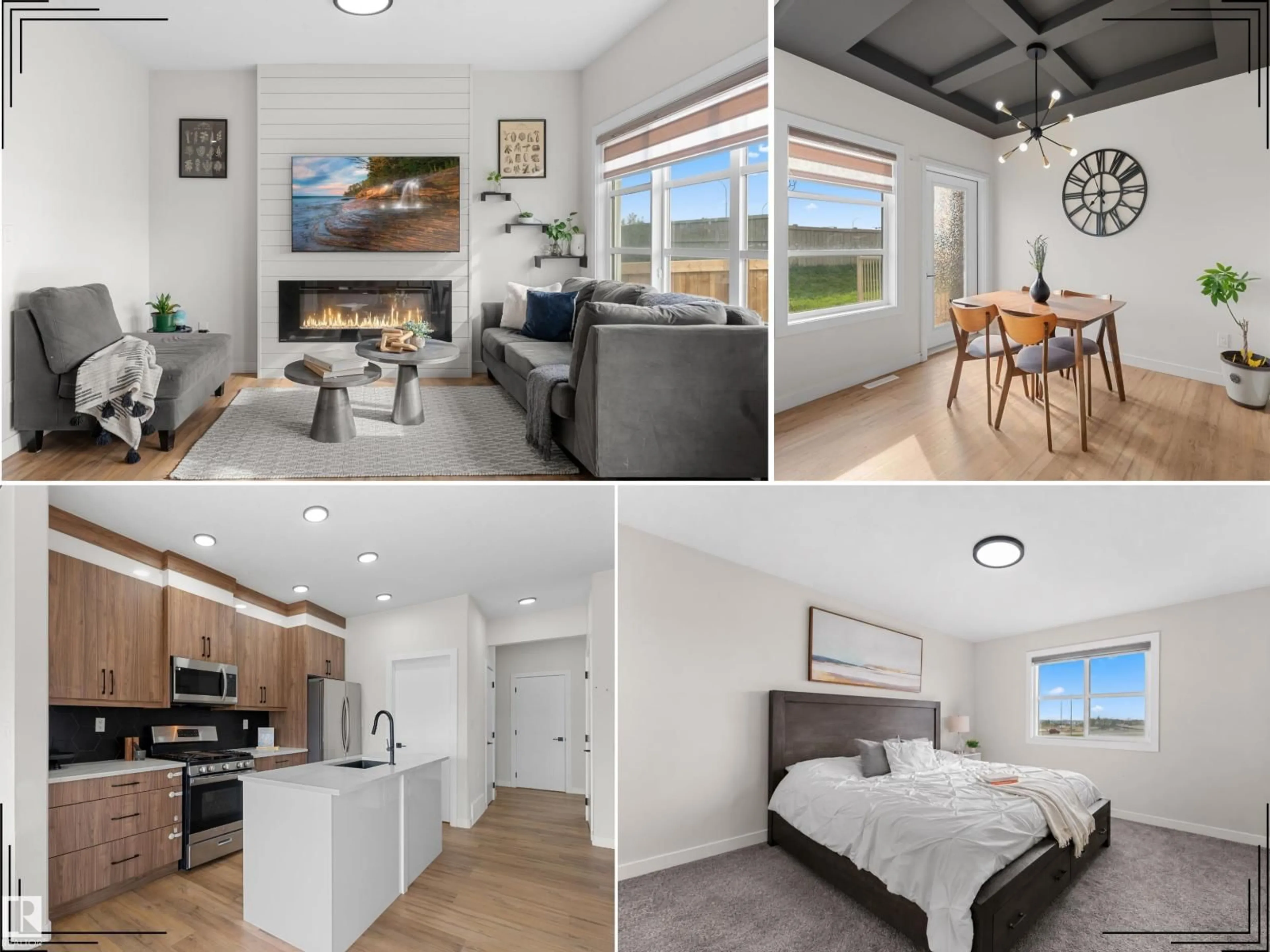 Open concept kitchen, wood/laminate floor for NW - 1142 GOLDFINCH CR, Edmonton Alberta T5S0R1