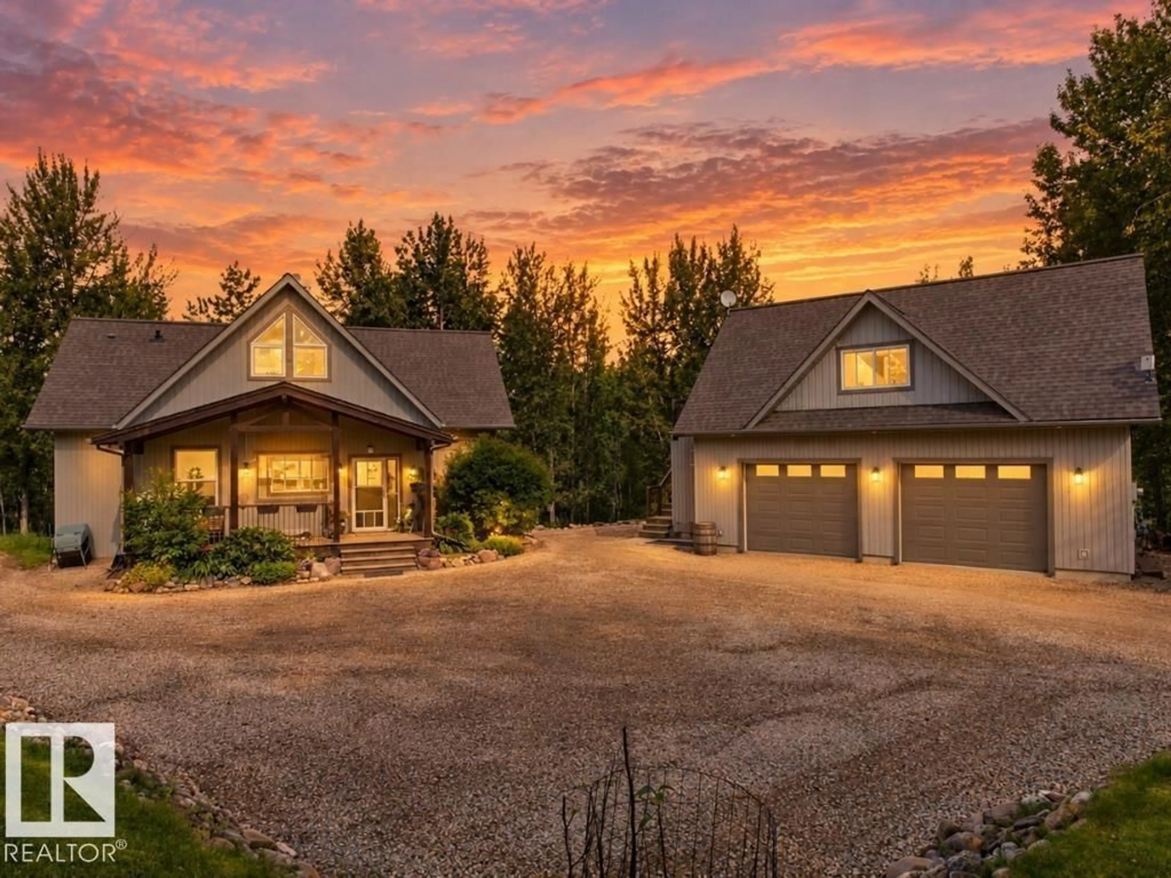 A pic from outside/outdoor area/front of a property/back of a property/a pic from drone, mountain view for 45 53122 RGE ROAD 14, Rural Parkland County Alberta T7Y2T3