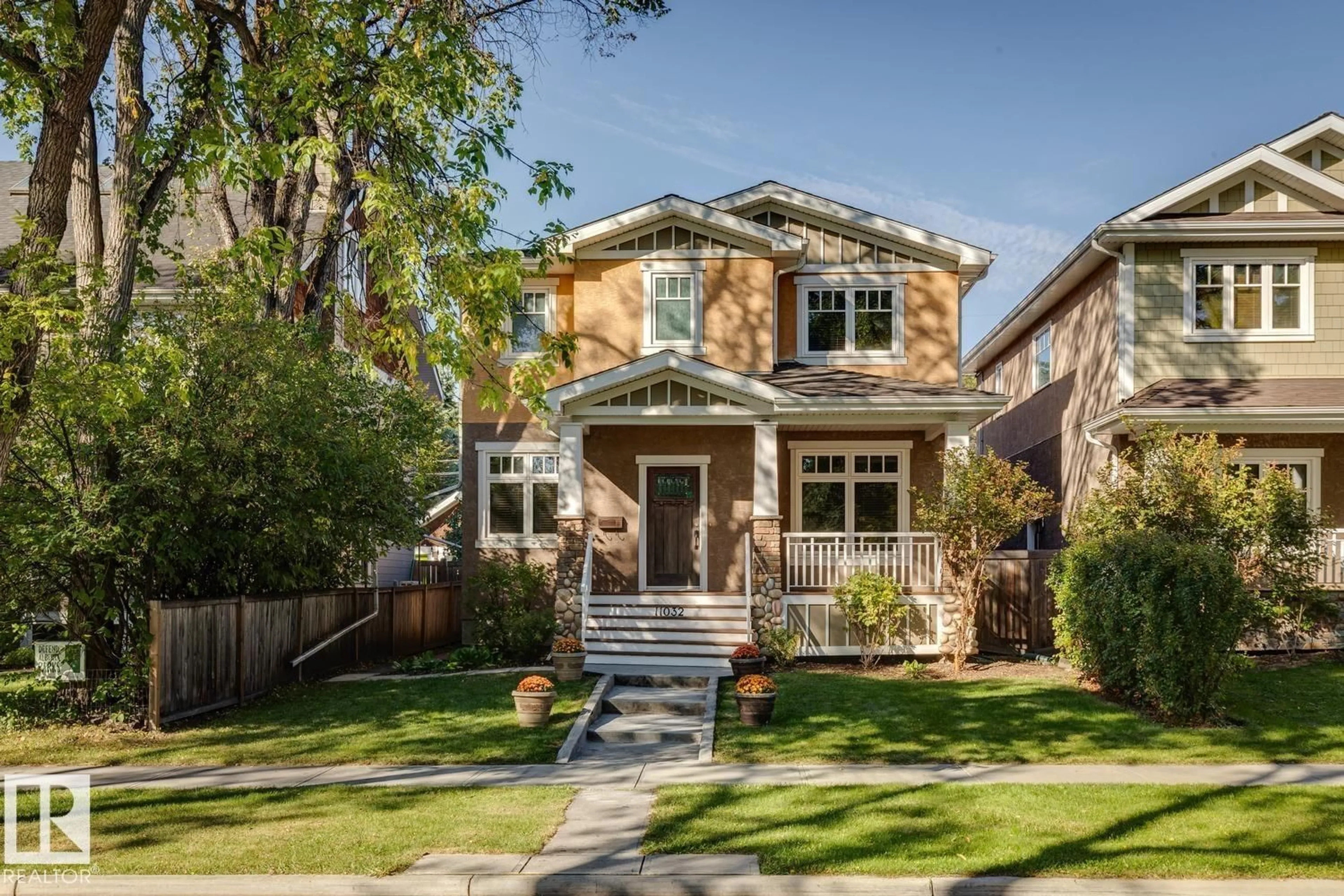 Home with brick exterior material, street for 11032 80 AV, Edmonton Alberta T6G0R3