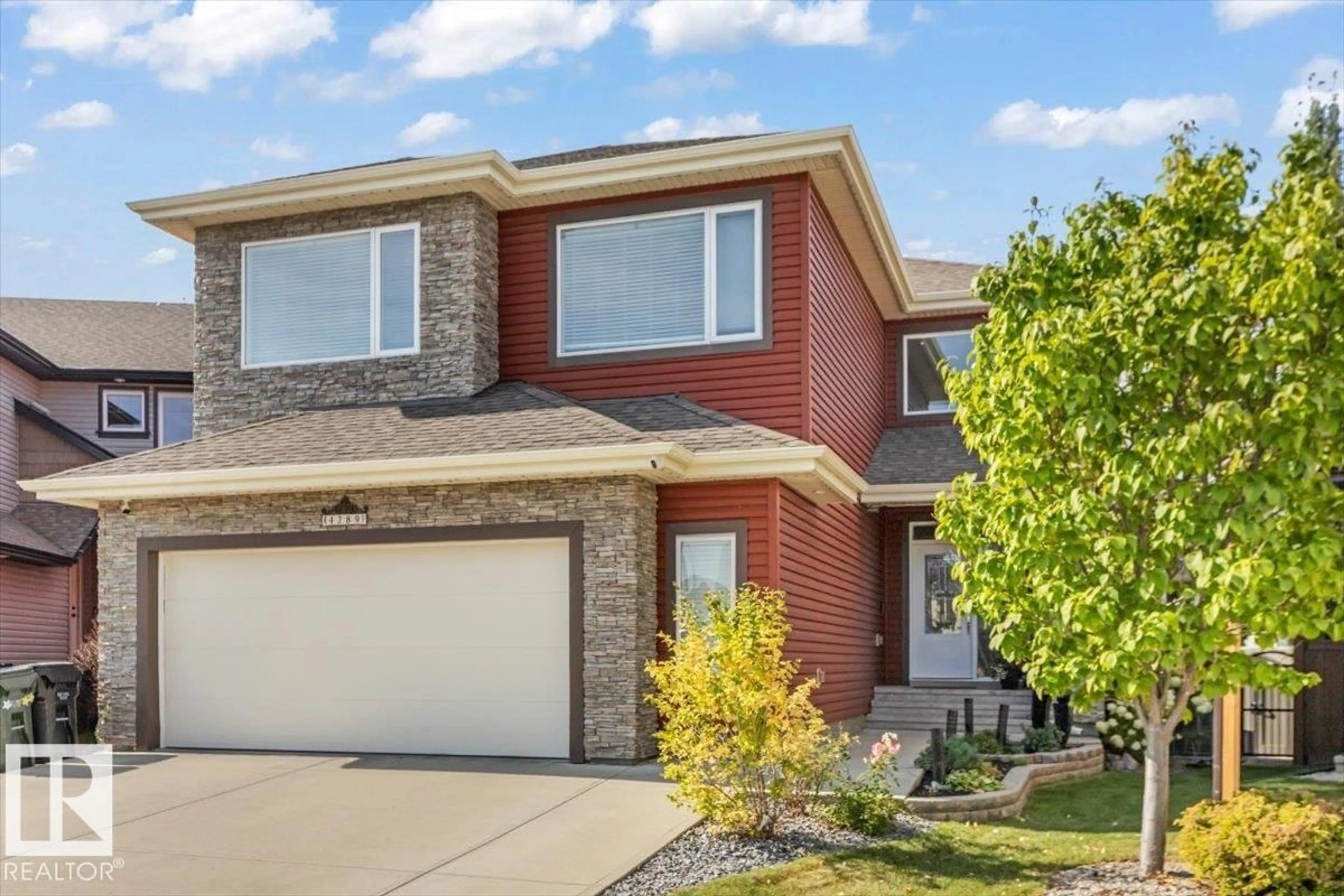 Home with brick exterior material, street for 4289 SUMMERLAND DR, Sherwood Park Alberta T8H0R2