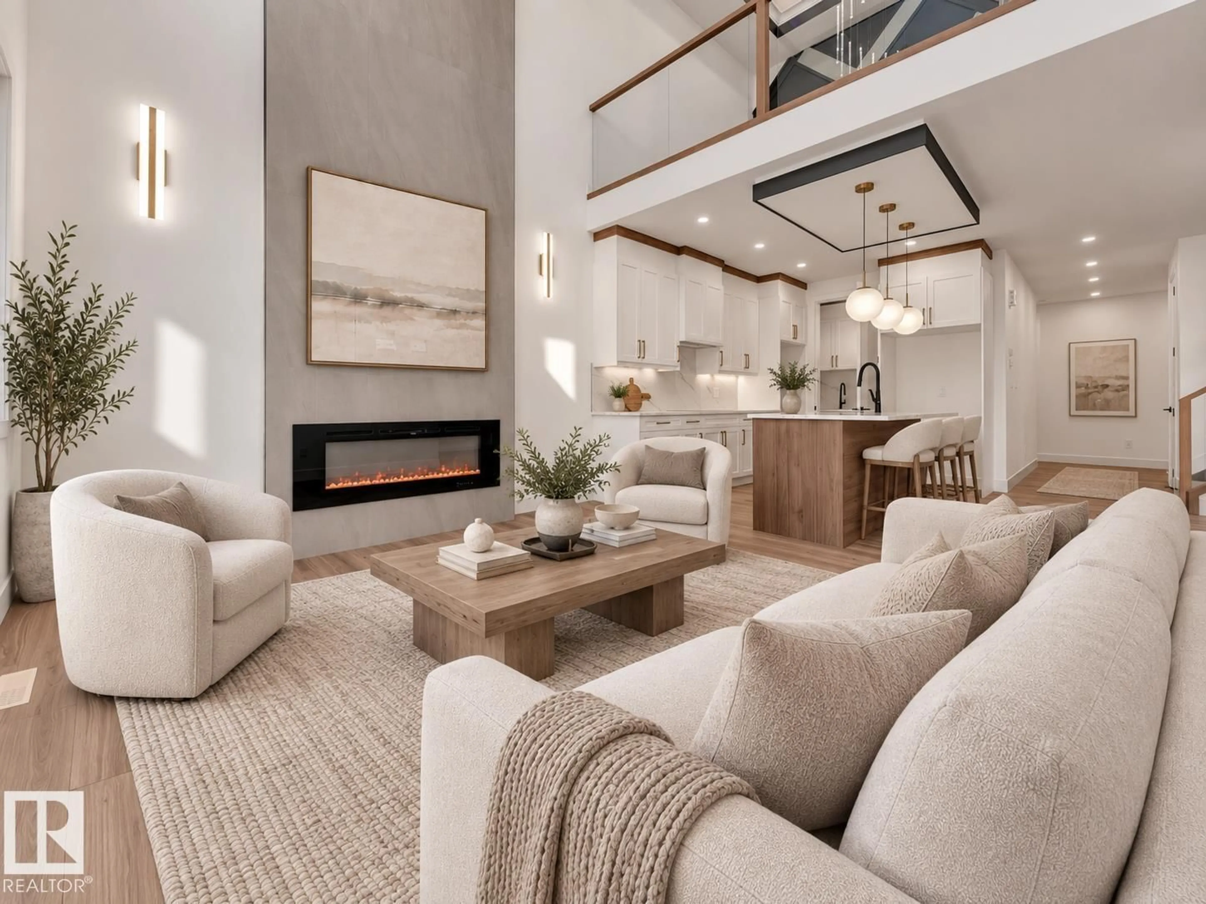 Living room with furniture, unknown for 3604 44 AV, Beaumont Alberta T4X3G8