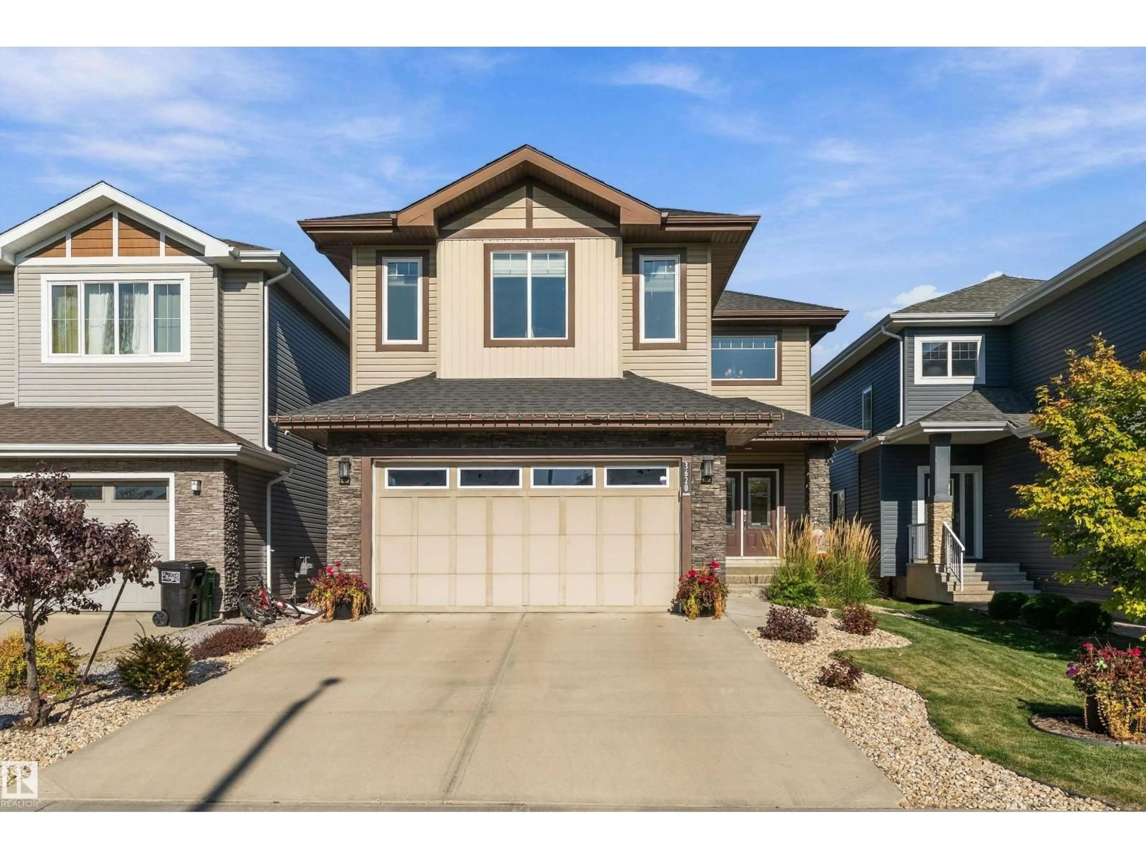 Home with vinyl exterior material, street for 3620 CLAXTON PL, Edmonton Alberta T6W2K8