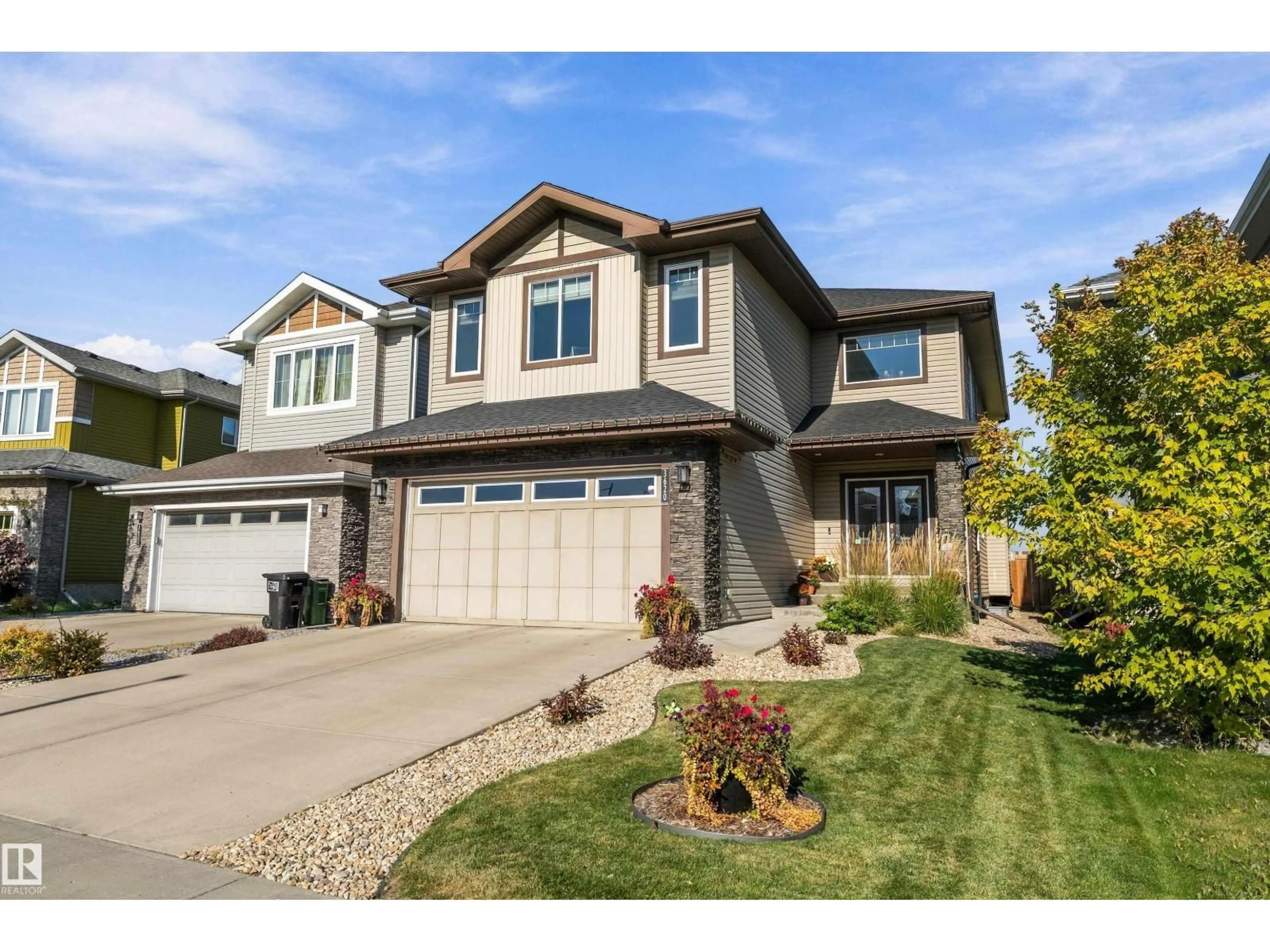 Home with vinyl exterior material, street for 3620 CLAXTON PL, Edmonton Alberta T6W2K8