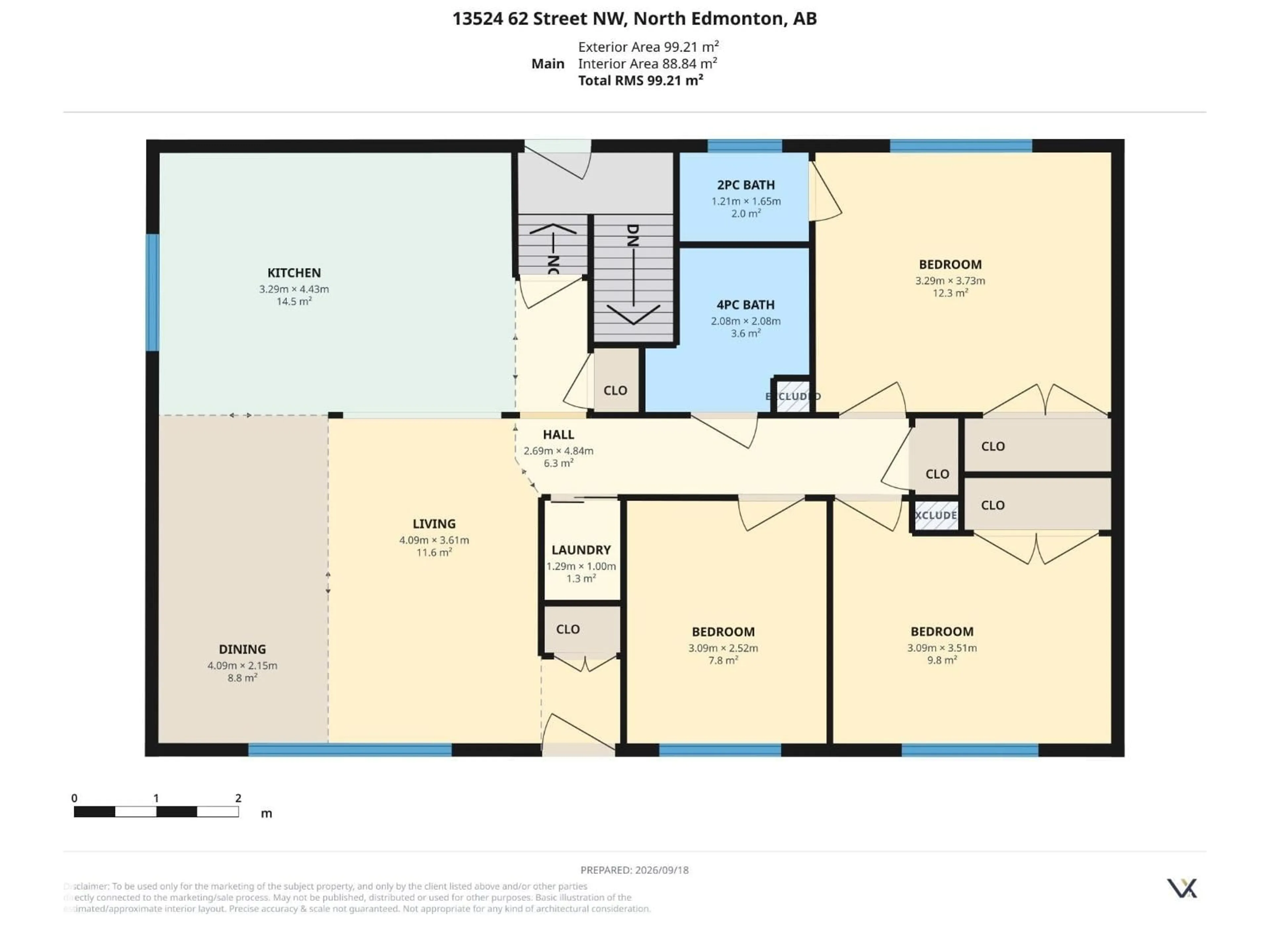 Floor plan for NW - 13524 62 ST, Edmonton Alberta T5A0V9