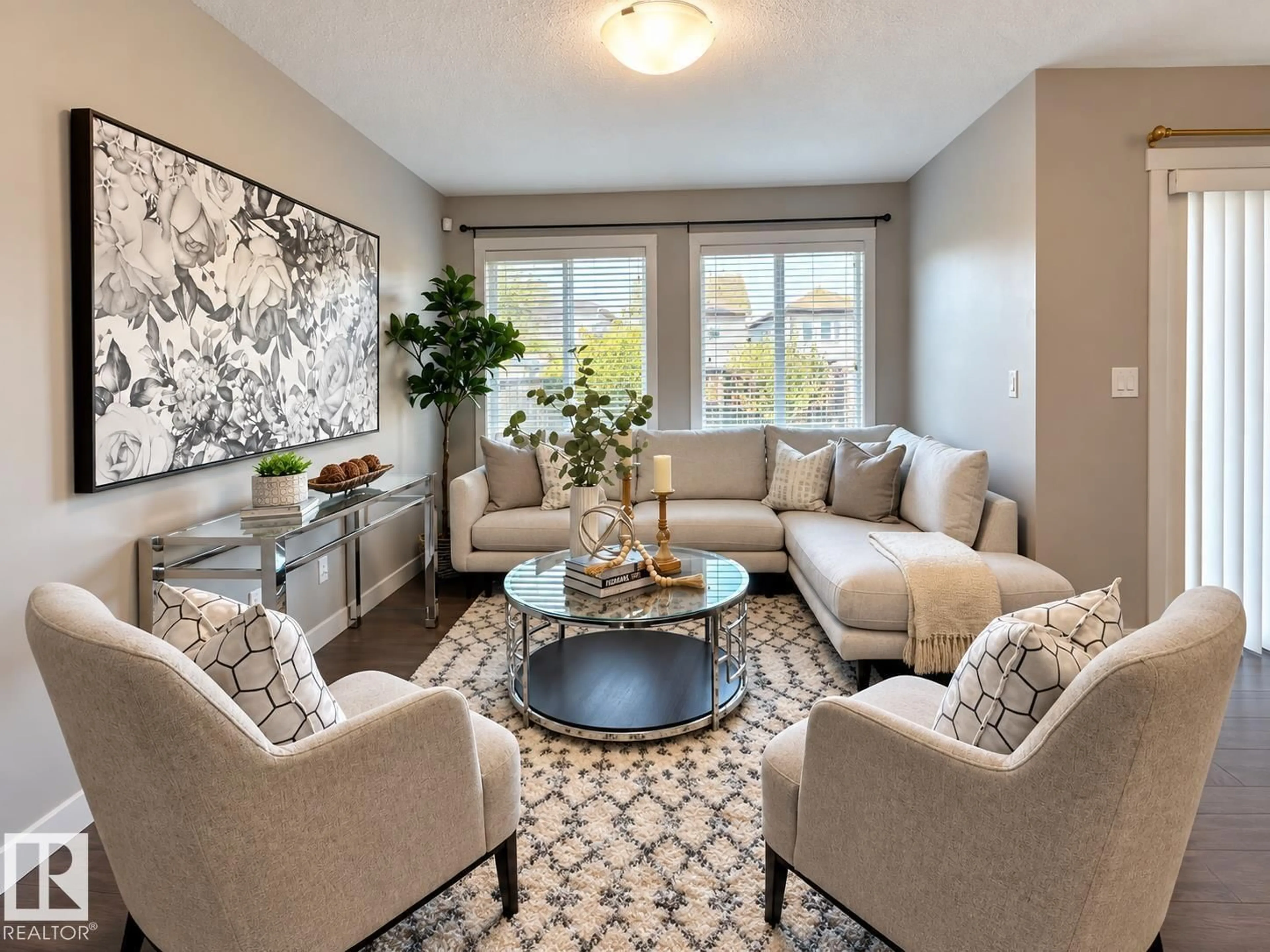 Living room with furniture, unknown for NW - 20312 42 AV, Edmonton Alberta T6M0R8