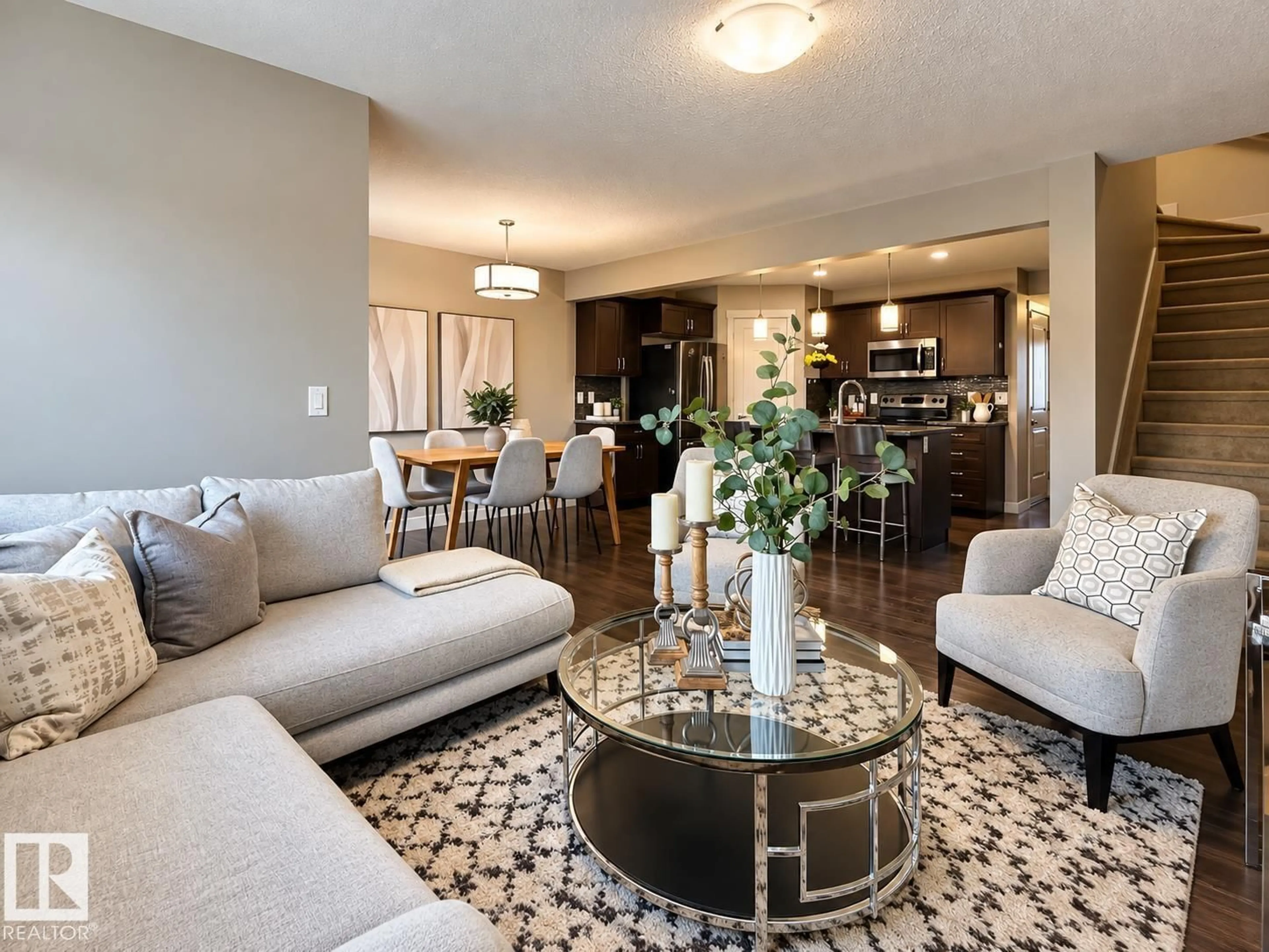 Living room with furniture, unknown for NW - 20312 42 AV, Edmonton Alberta T6M0R8