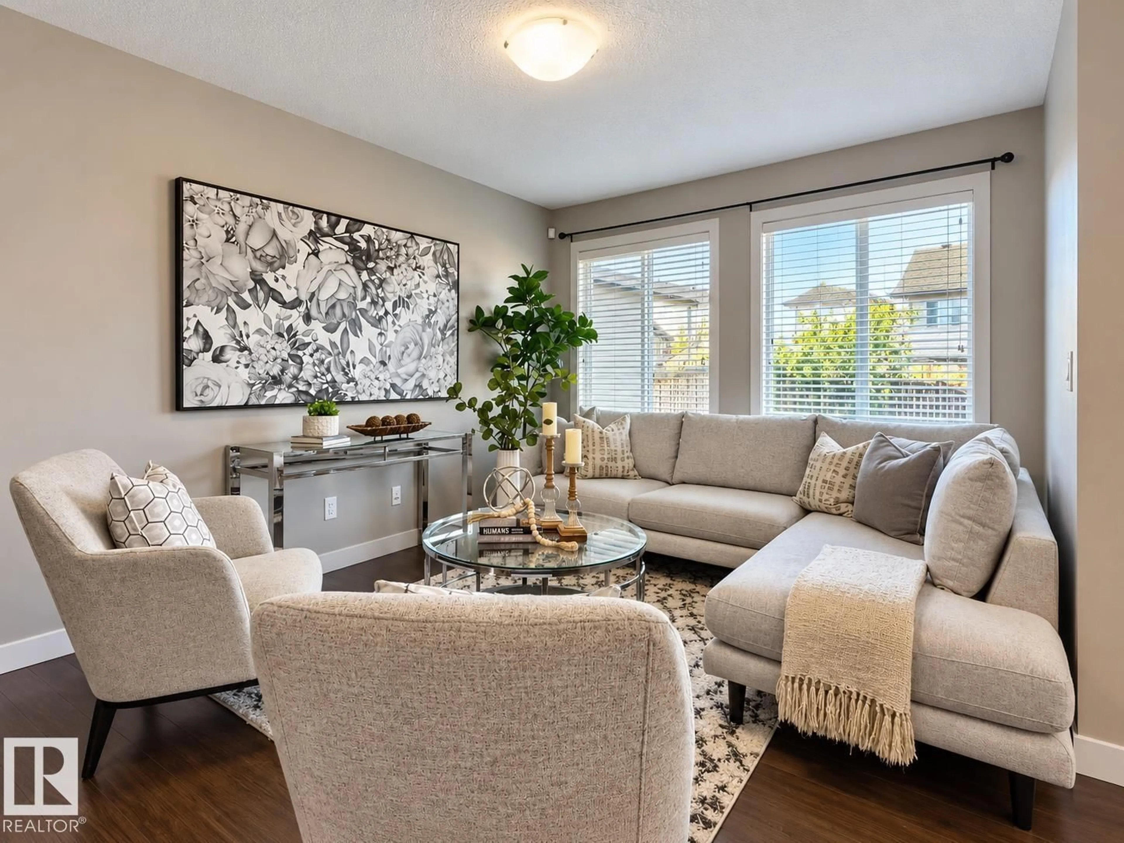Living room with furniture, unknown for NW - 20312 42 AV, Edmonton Alberta T6M0R8