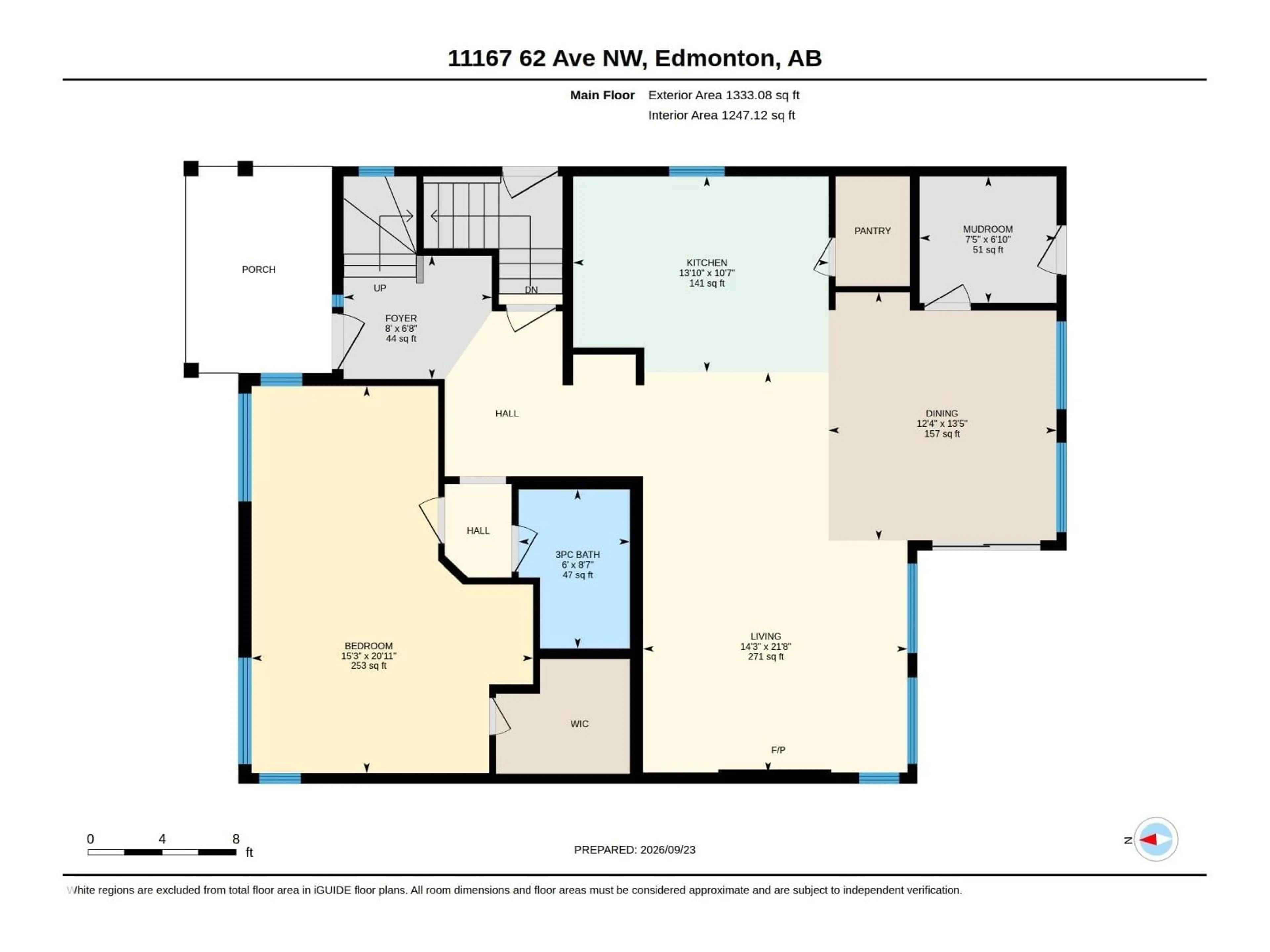 Floor plan for NW - 11167 62 AV, Edmonton Alberta T6H1N3