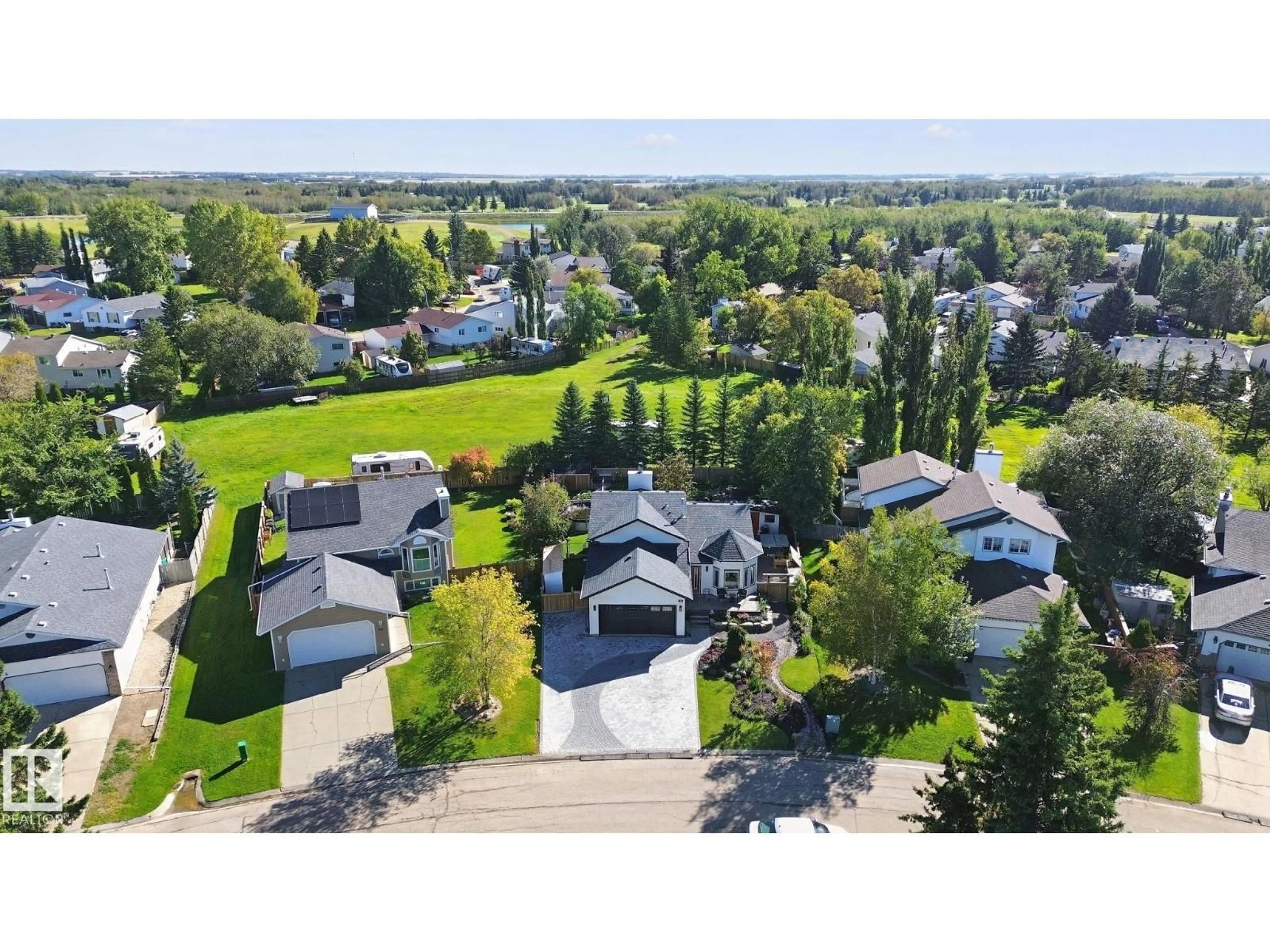 A pic from outside/outdoor area/front of a property/back of a property/a pic from drone, street for 38 MENALTA PL, Cardiff Alberta T8R1N2