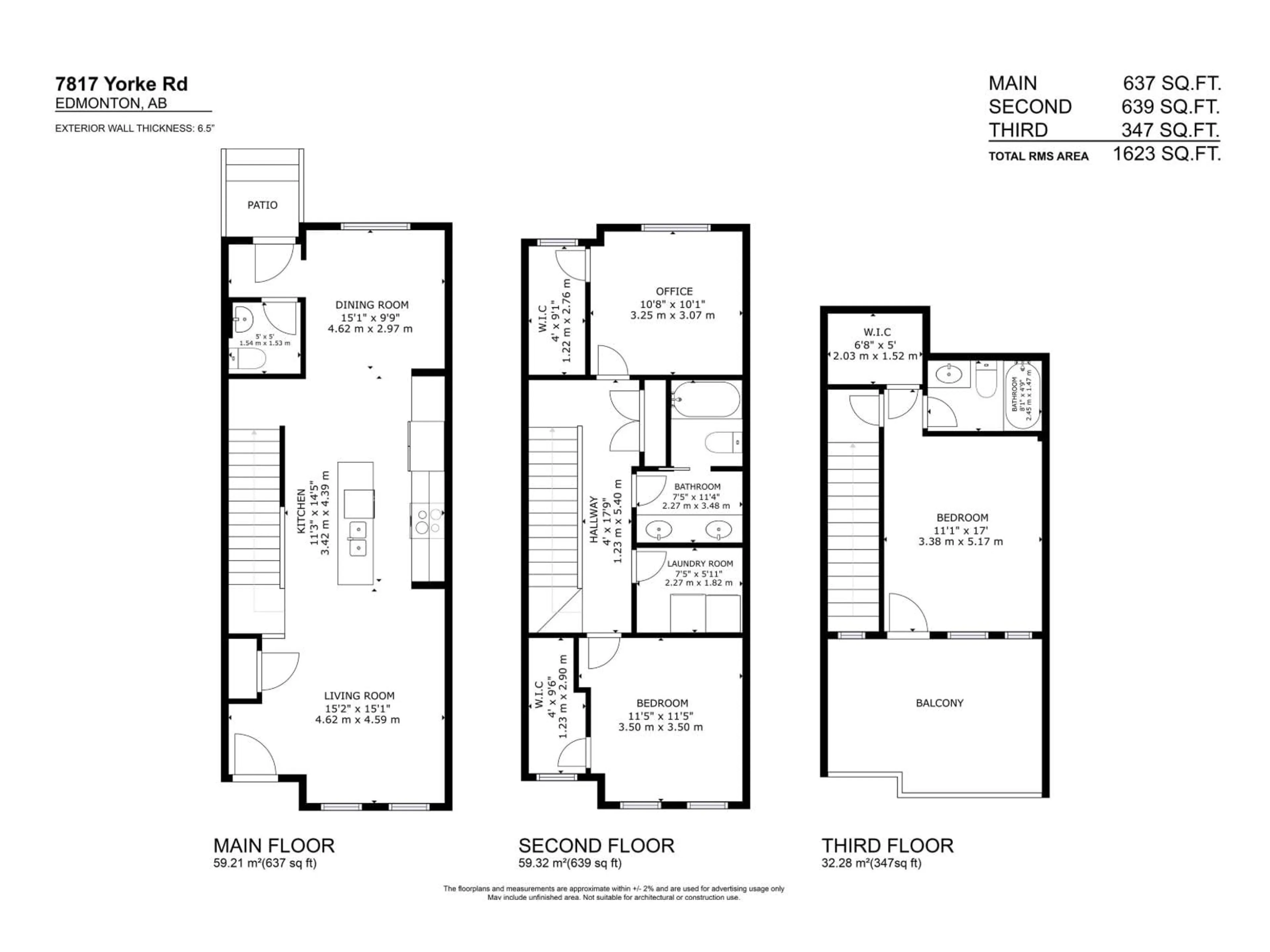 Floor plan for 7817 YORKE RD, Edmonton Alberta T5G2R6