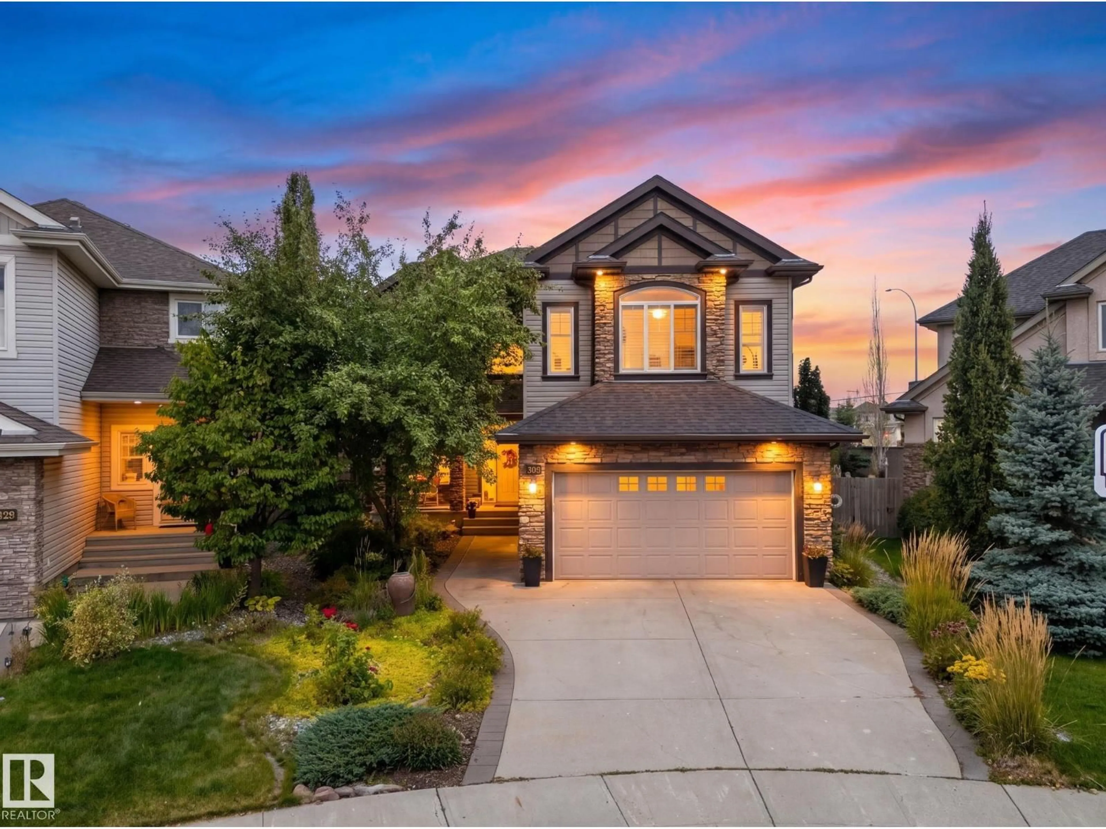 Home with brick exterior material, street for 331 CALLAGHAN CL, Edmonton Alberta T6W0G3