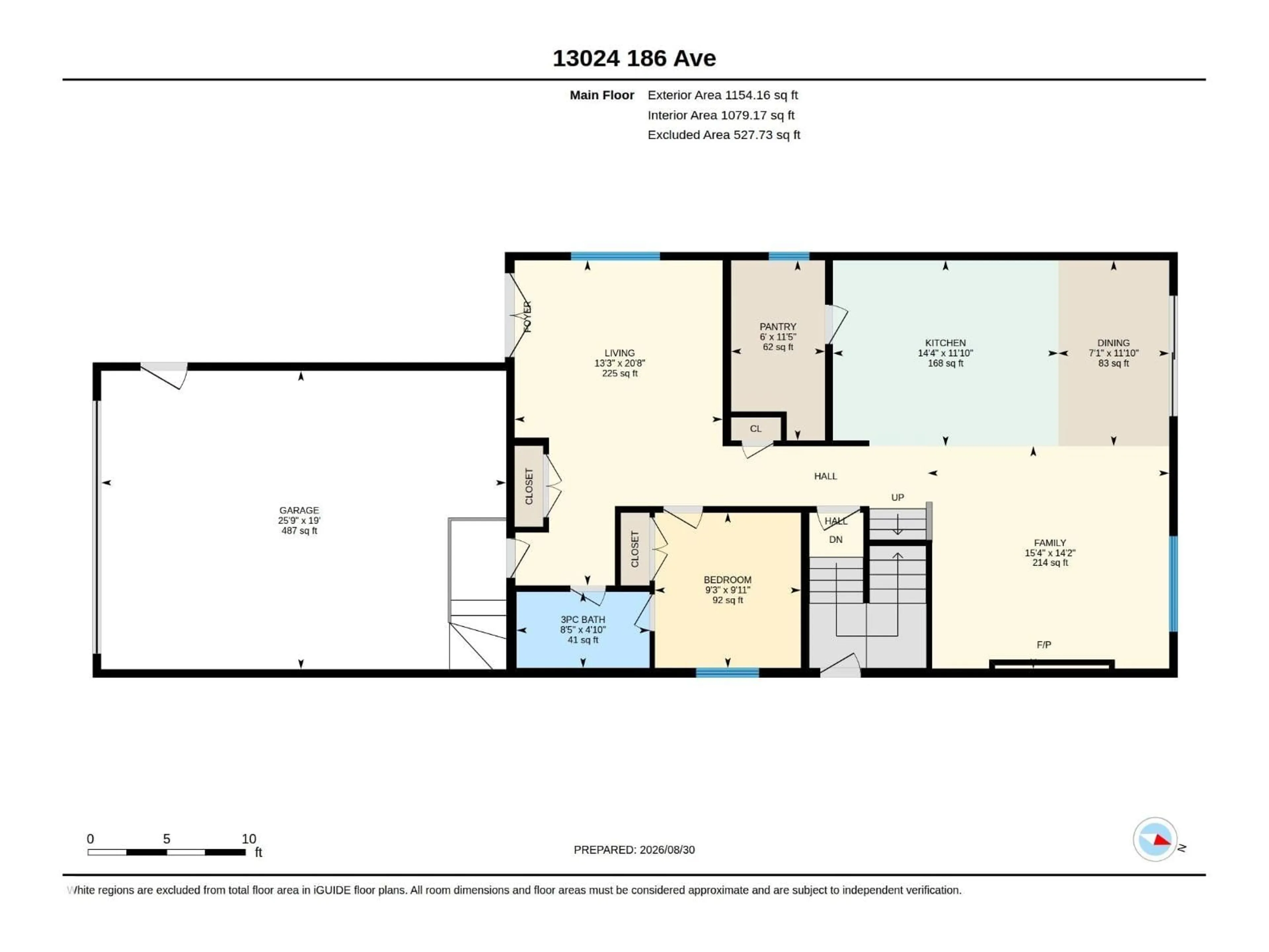 Floor plan for NW - 13024 186 AVENUE, Edmonton Alberta T6V0N3