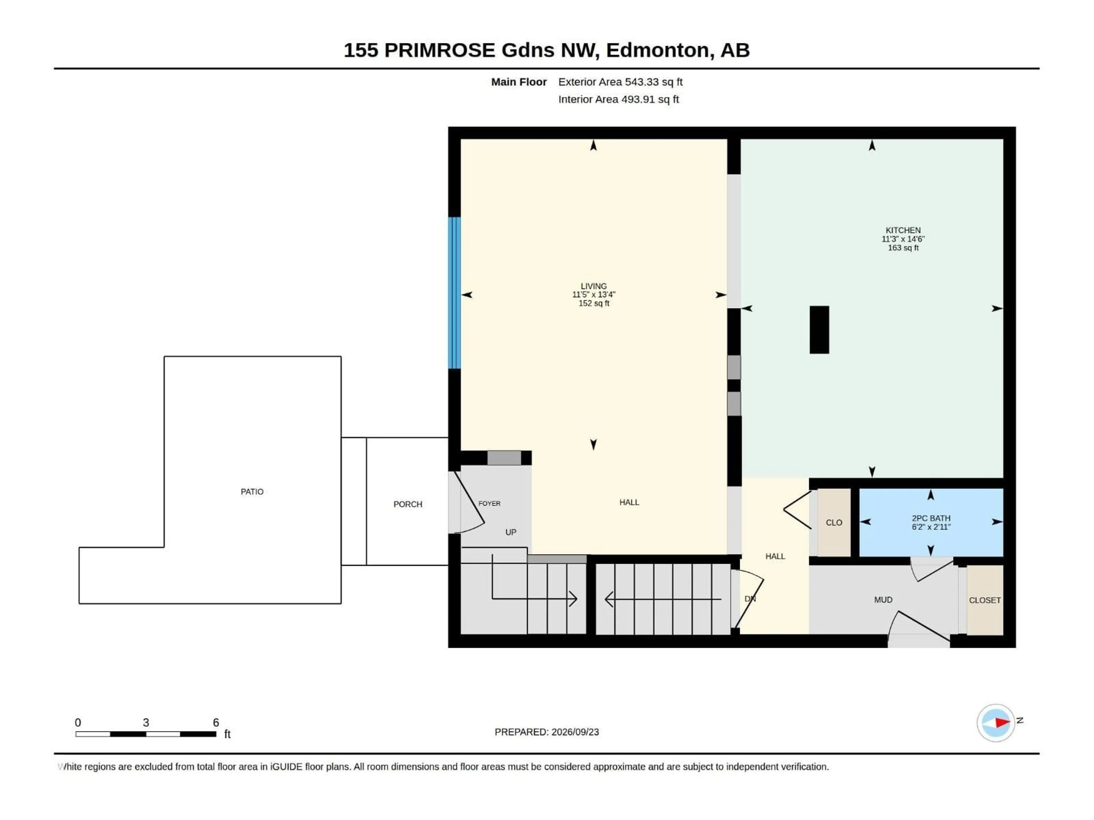 Floor plan for 155 PRIMROSE GARDENS GD, Edmonton Alberta T5T0R1