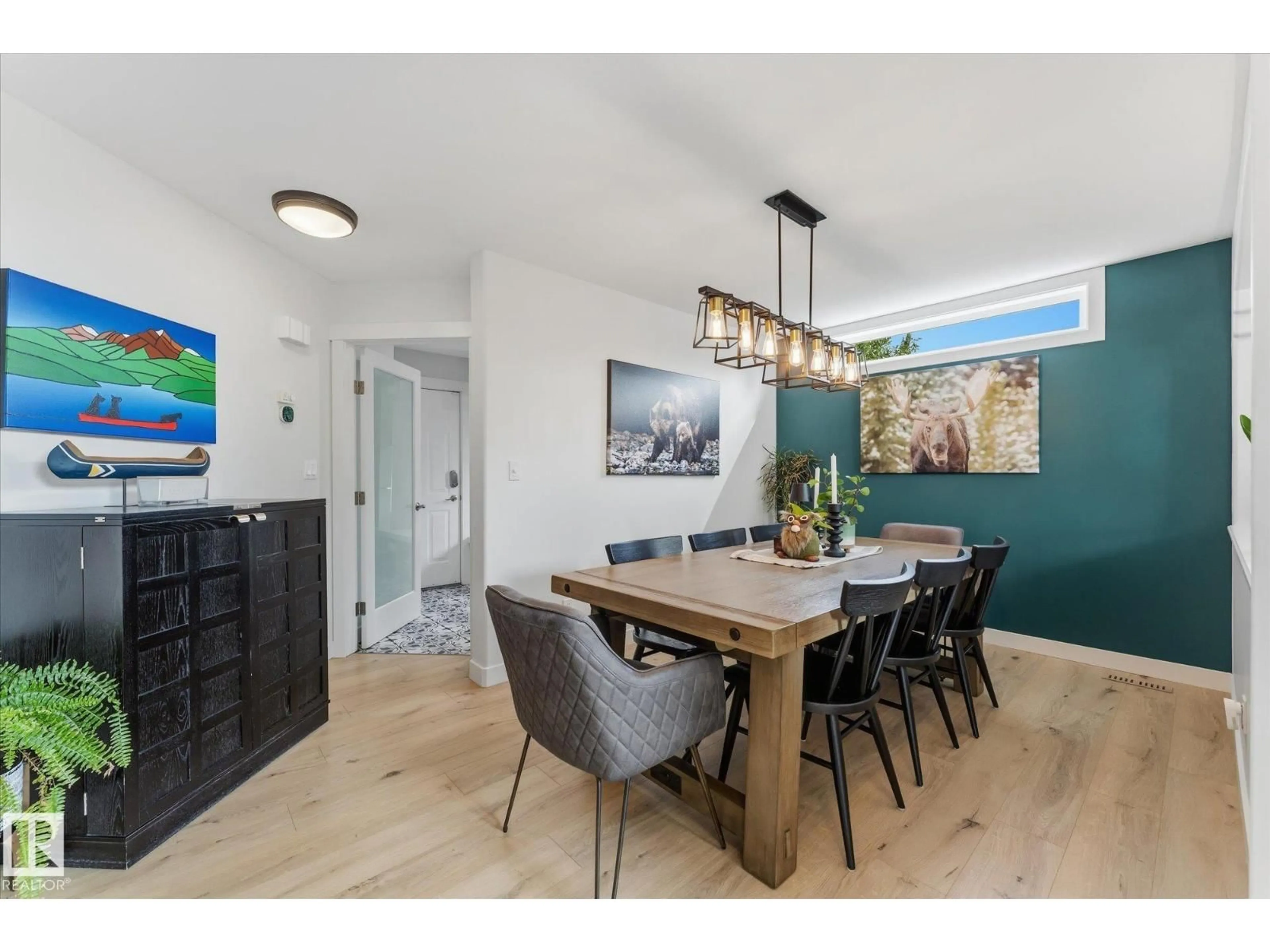 Dining room, wood/laminate floor for 13 DEACON PL, St. Albert Alberta T8N6S5