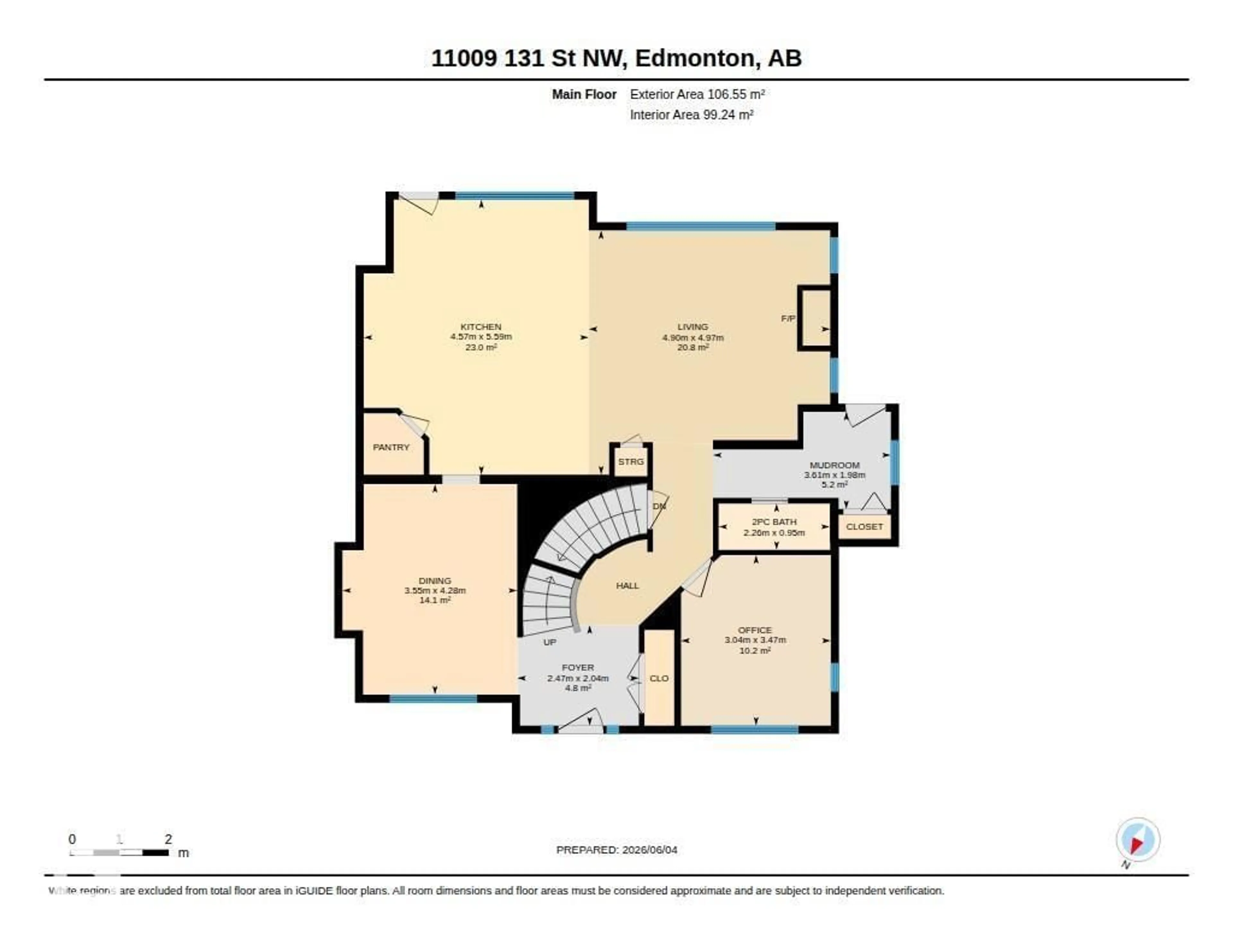 Floor plan for 11009 131 ST NW, Edmonton Alberta T5M1B9