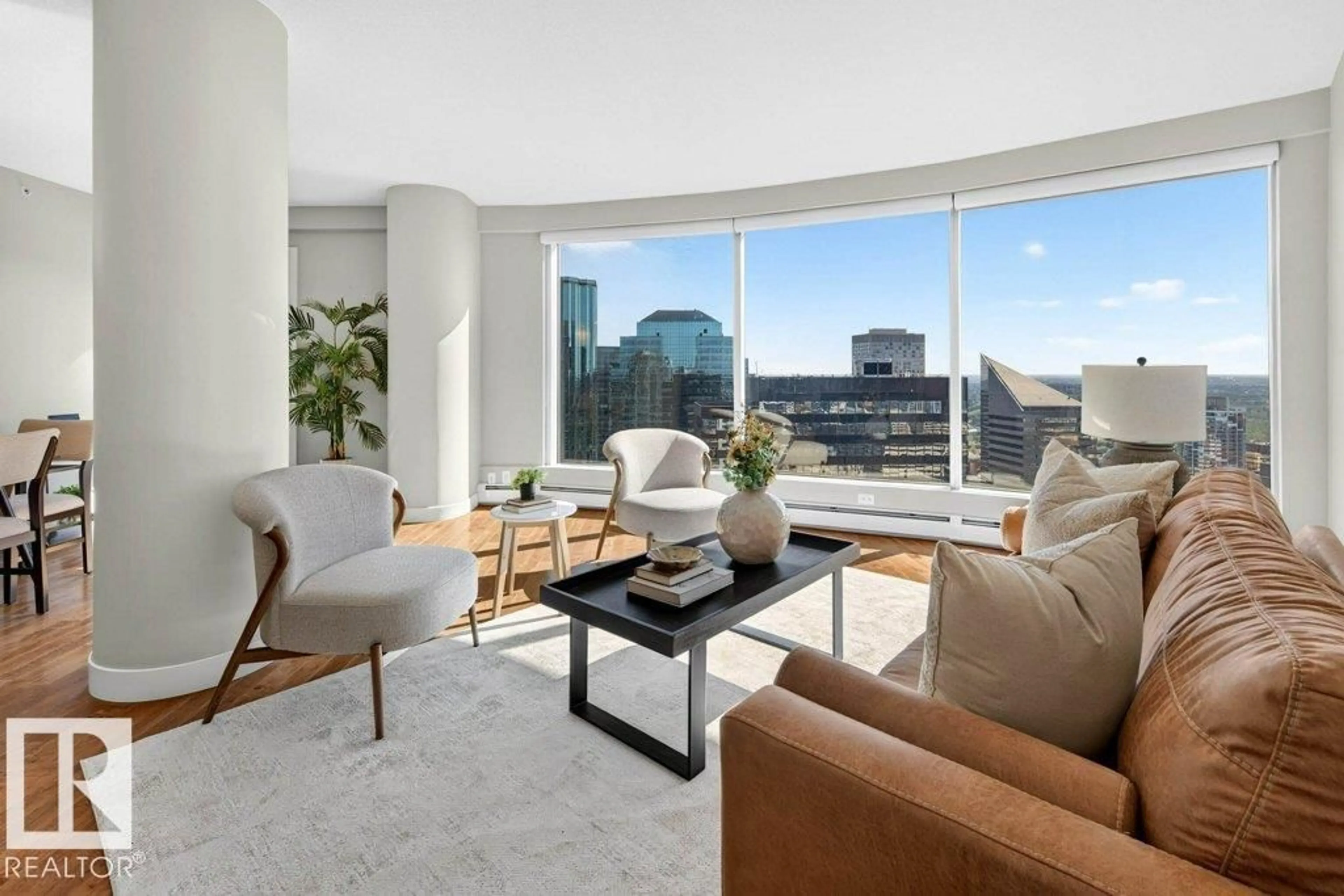Living room with furniture, unknown for 3002 - 10152 104 ST, Edmonton Alberta T5J0B6