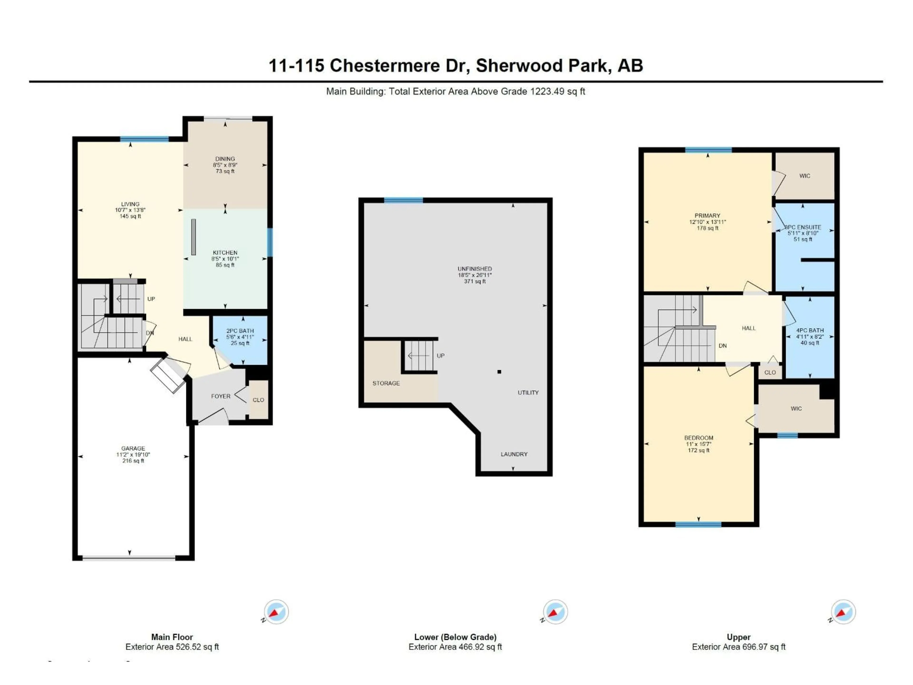 Floor plan for 11 - 115 CHESTERMERE DR, Sherwood Park Alberta T8H2W4