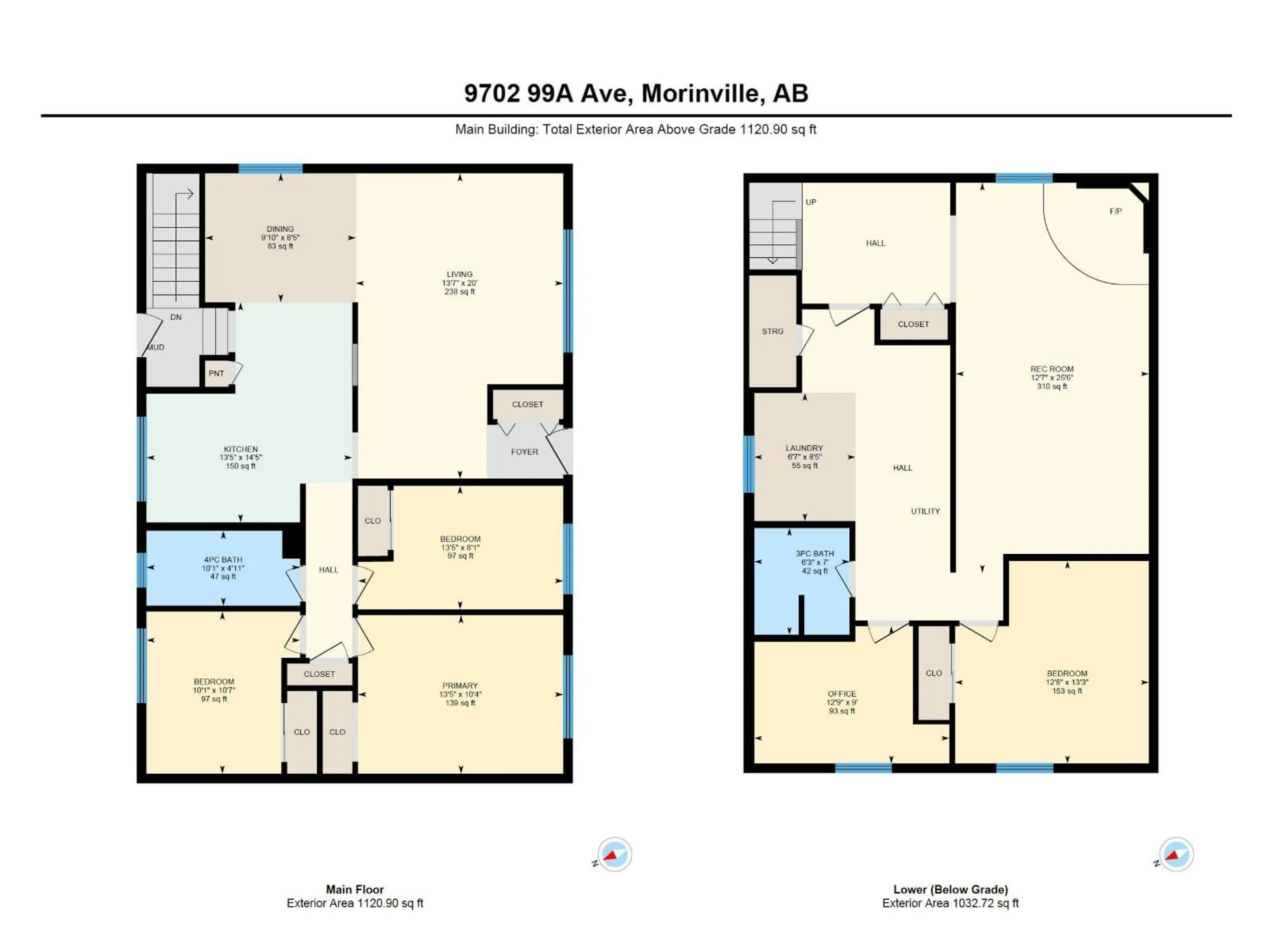 Floor plan for 9702 99A AV, Morinville Alberta T8R1G6