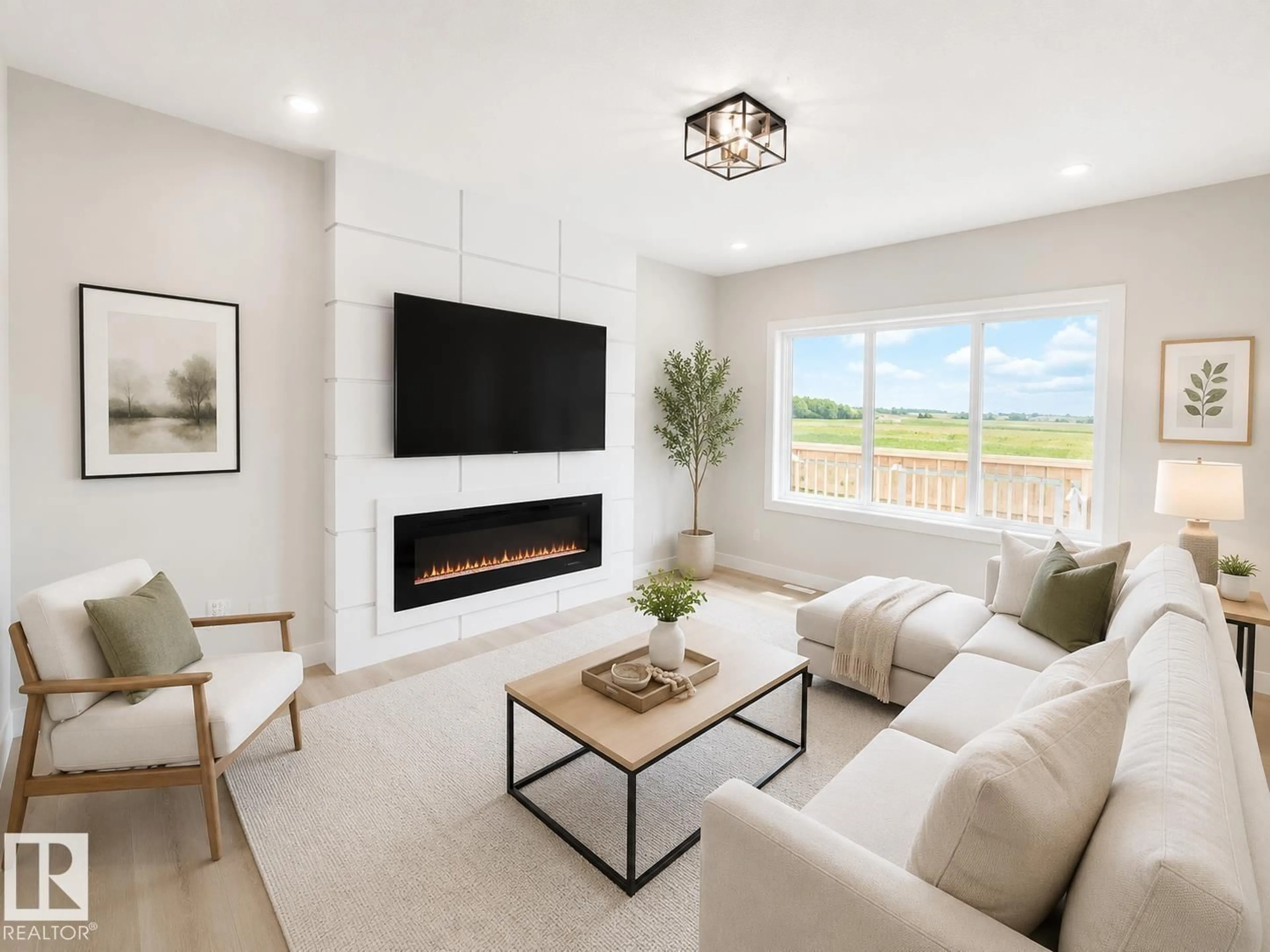 Living room with furniture, unknown for 3718 67 ST, Beaumont Alberta T4X0G6