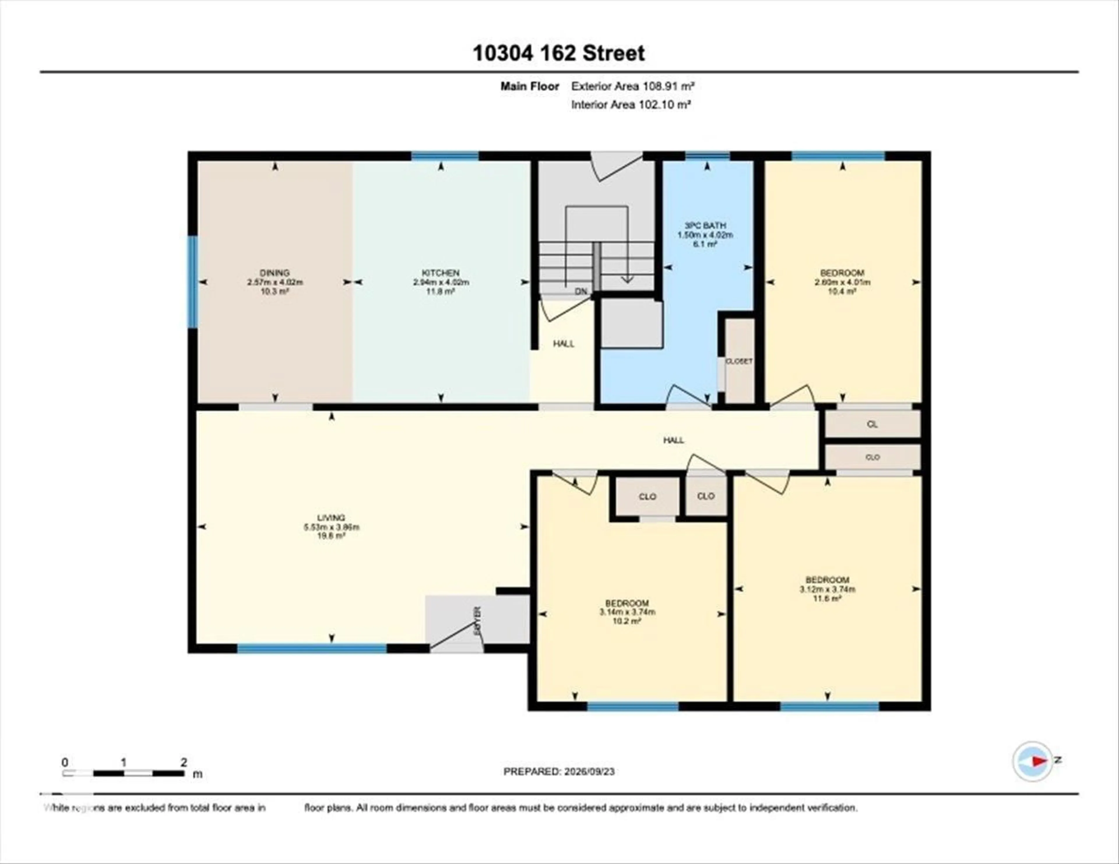 Floor plan for NW - 10304 162 ST, Edmonton Alberta T5P3M2