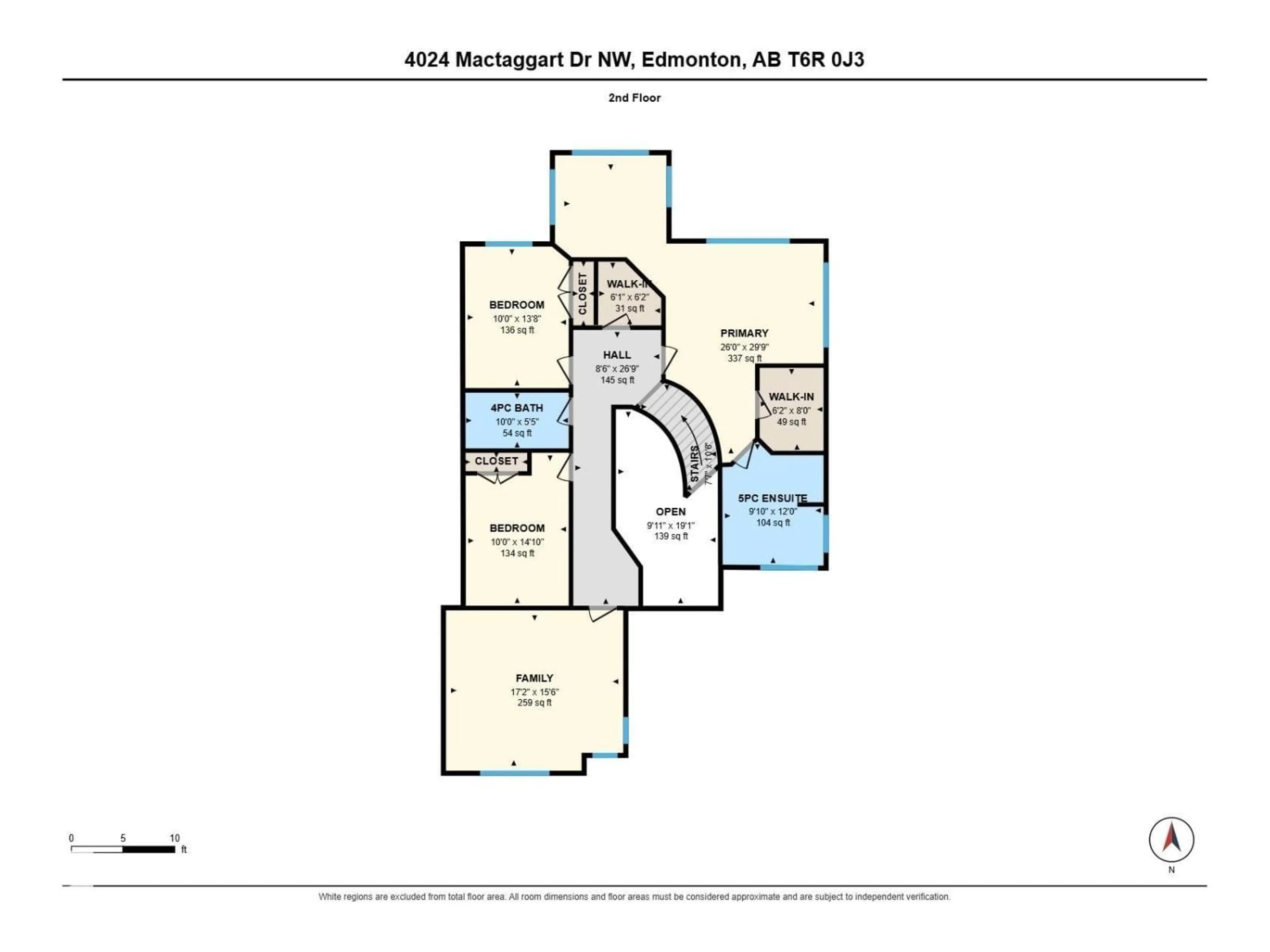 Floor plan for 4024 MACTAGGART DR, Edmonton Alberta T6R0J3