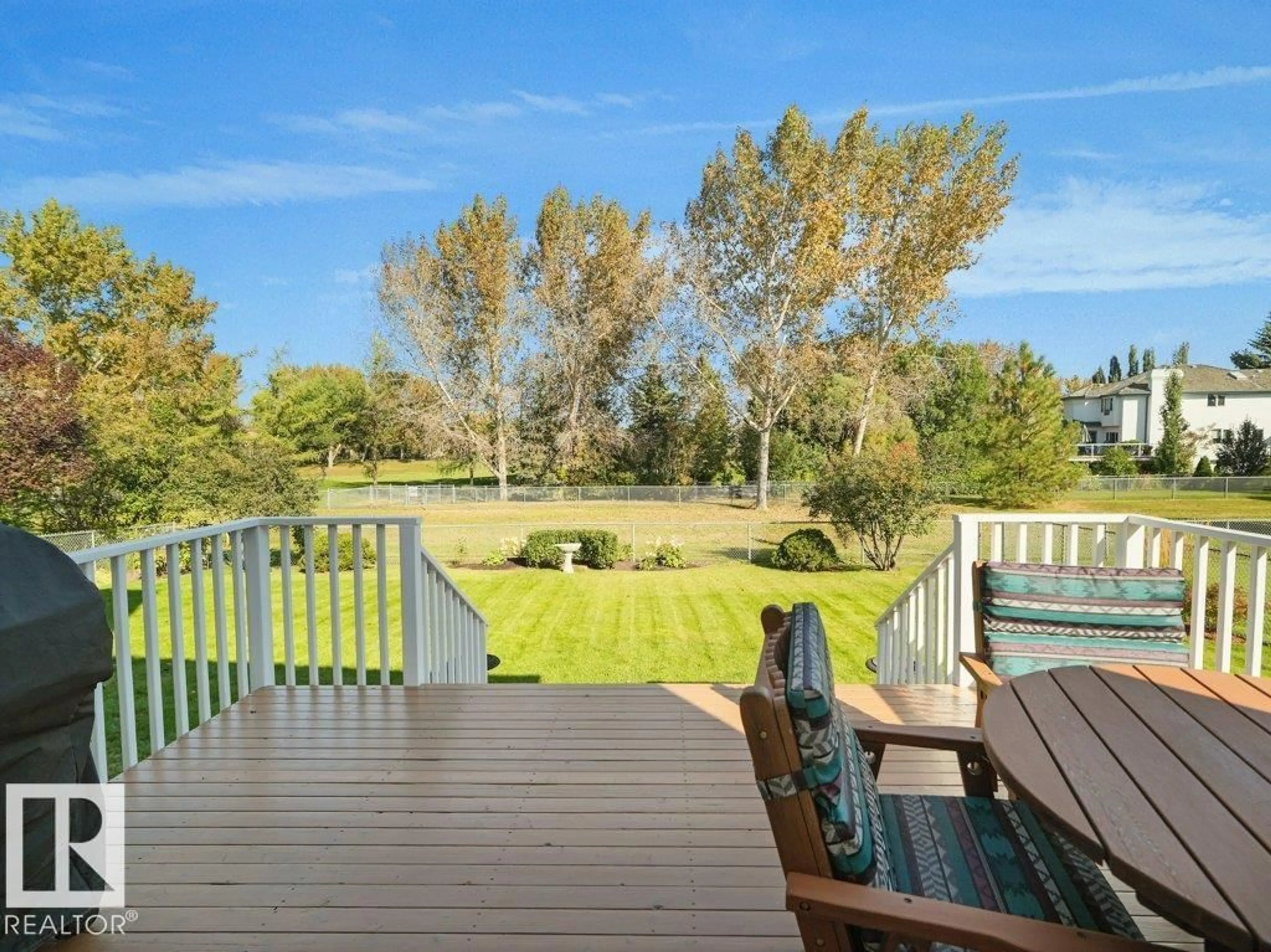 Patio, water/lake/river/ocean view for 156 PHILLIPS RO, Edmonton Alberta T5T5Y3
