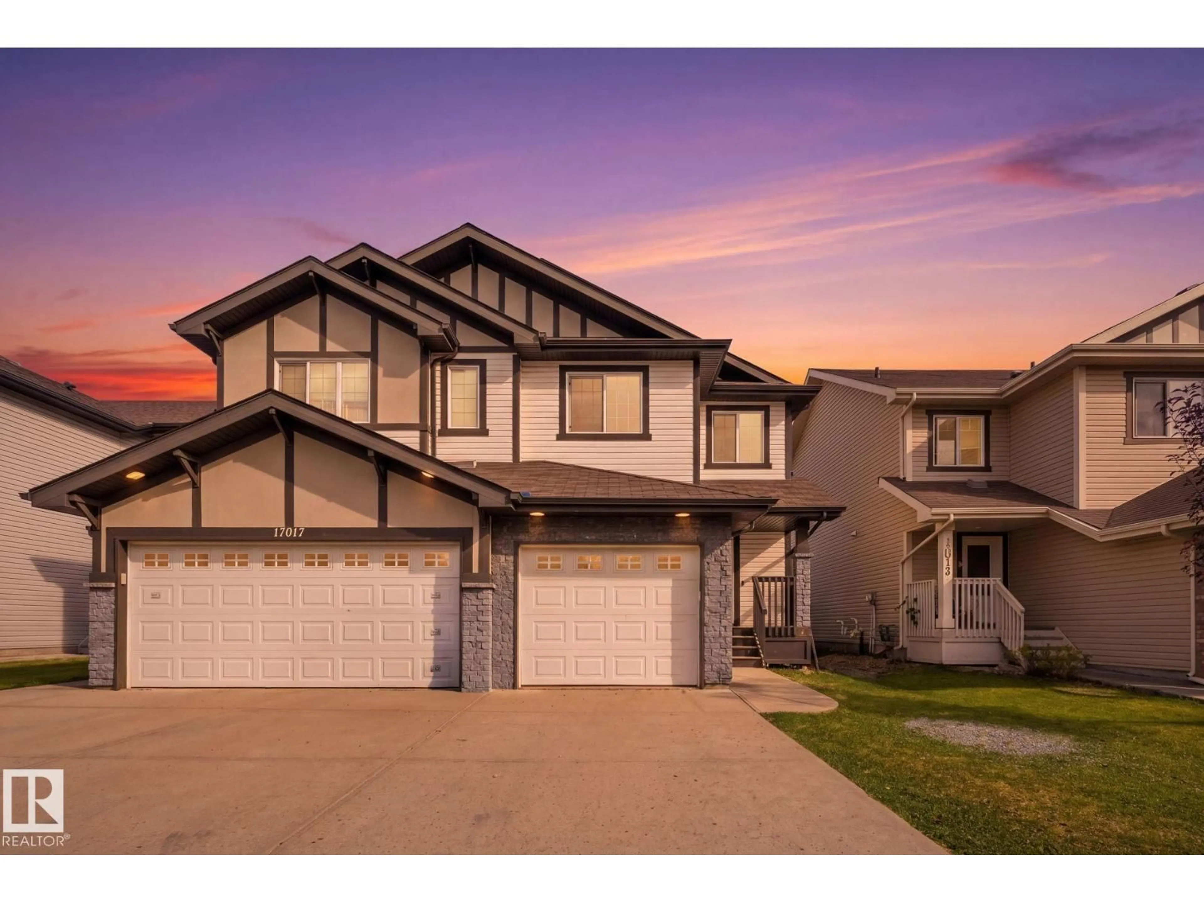 Home with vinyl exterior material, street for NW - 17015 120 ST, Edmonton Alberta T5X0H6