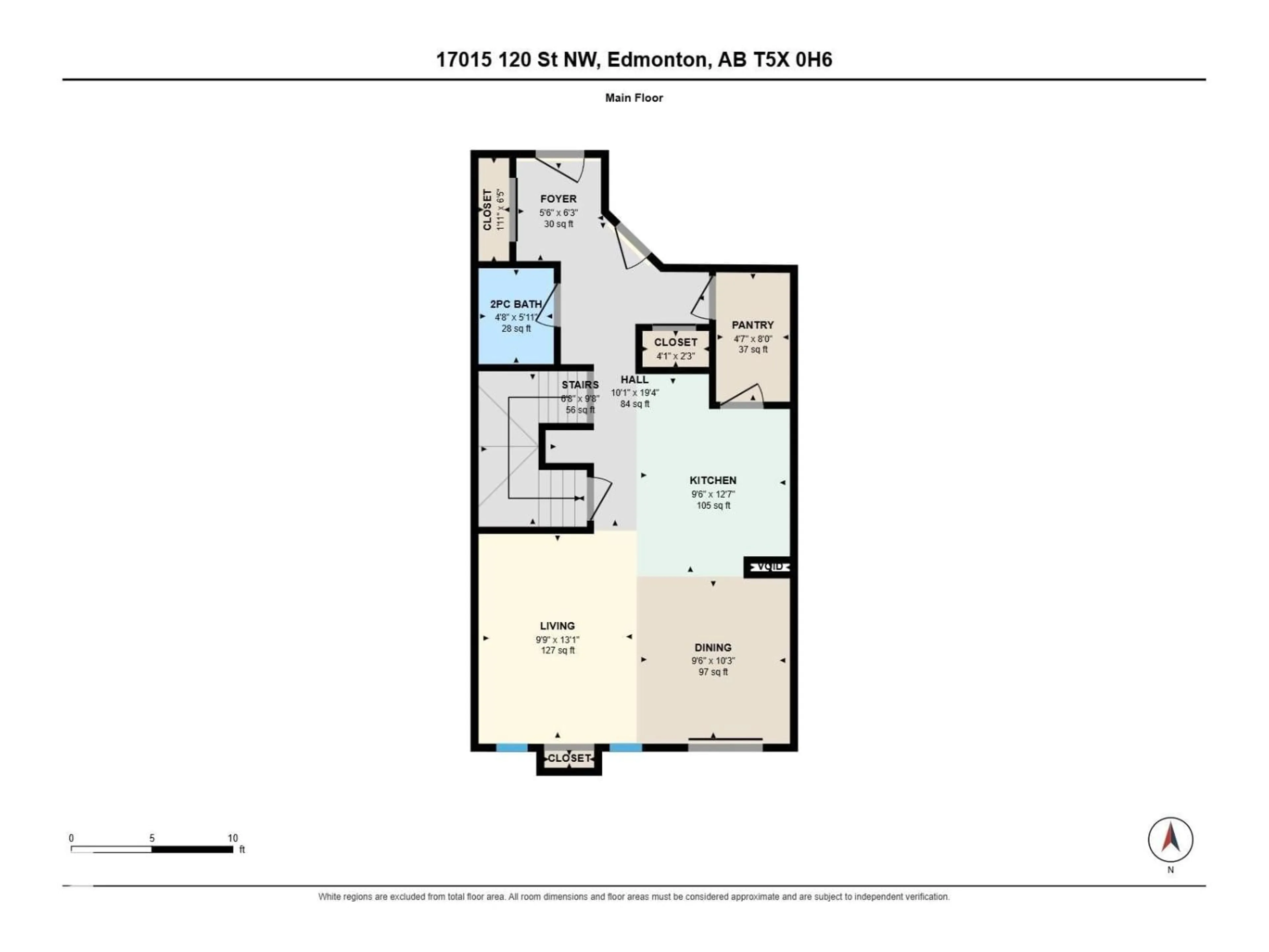Floor plan for NW - 17015 120 ST, Edmonton Alberta T5X0H6