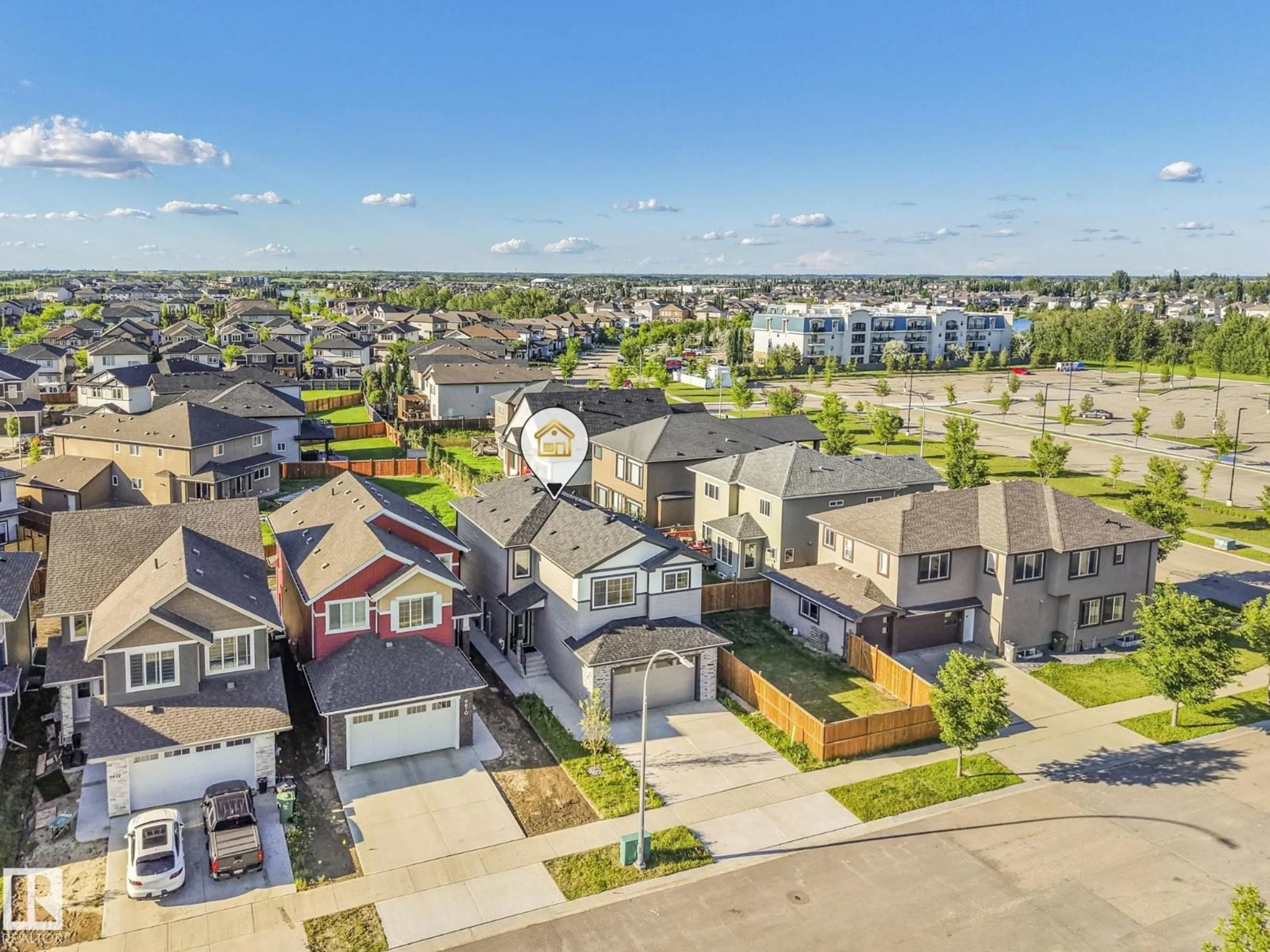A pic from outside/outdoor area/front of a property/back of a property/a pic from drone, street for 6608 51 AV, Beaumont Alberta T4X2A3