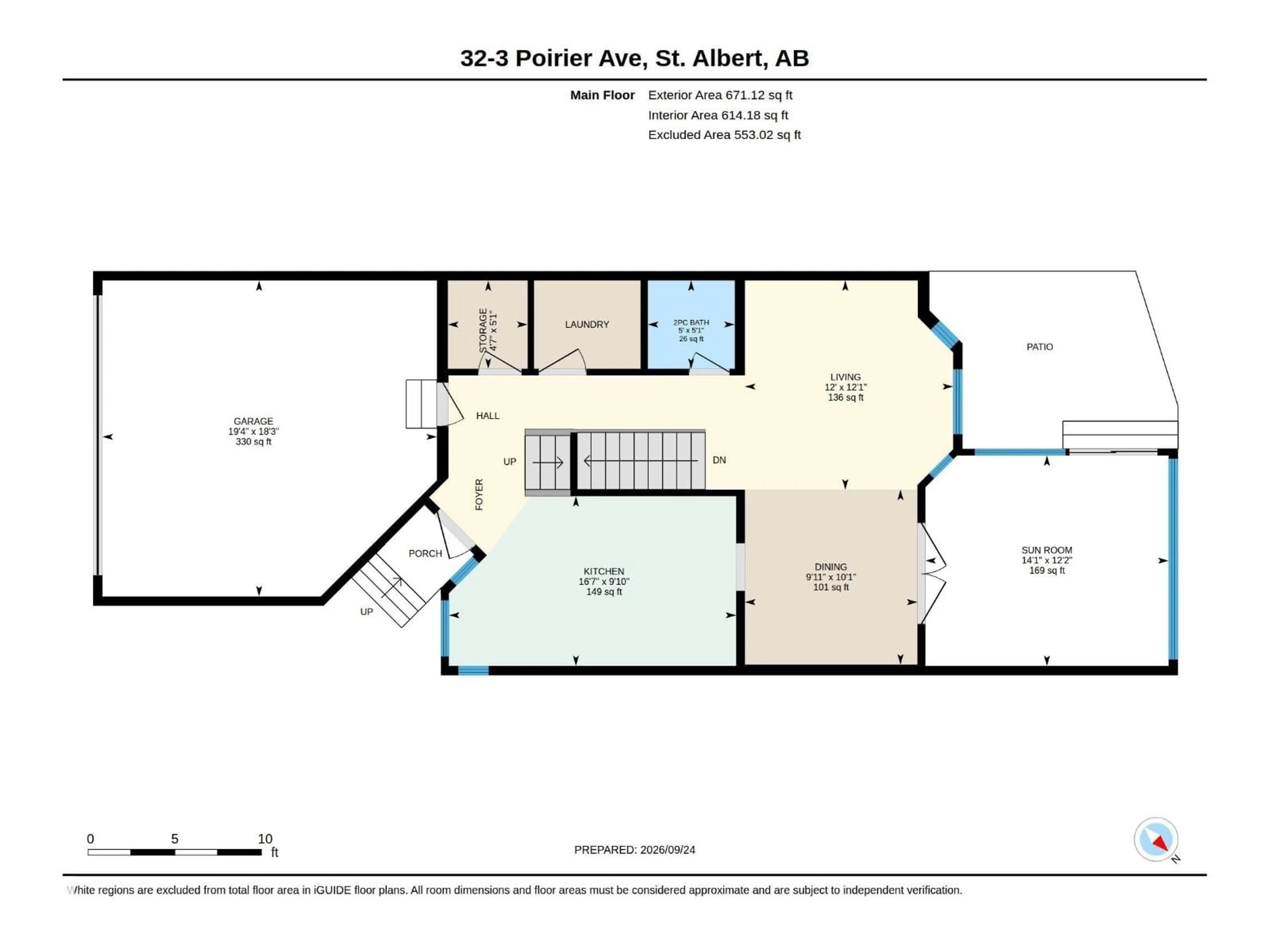 Floor plan for 3 - 32 POIRIER AV, St. Albert Alberta T8N6M6