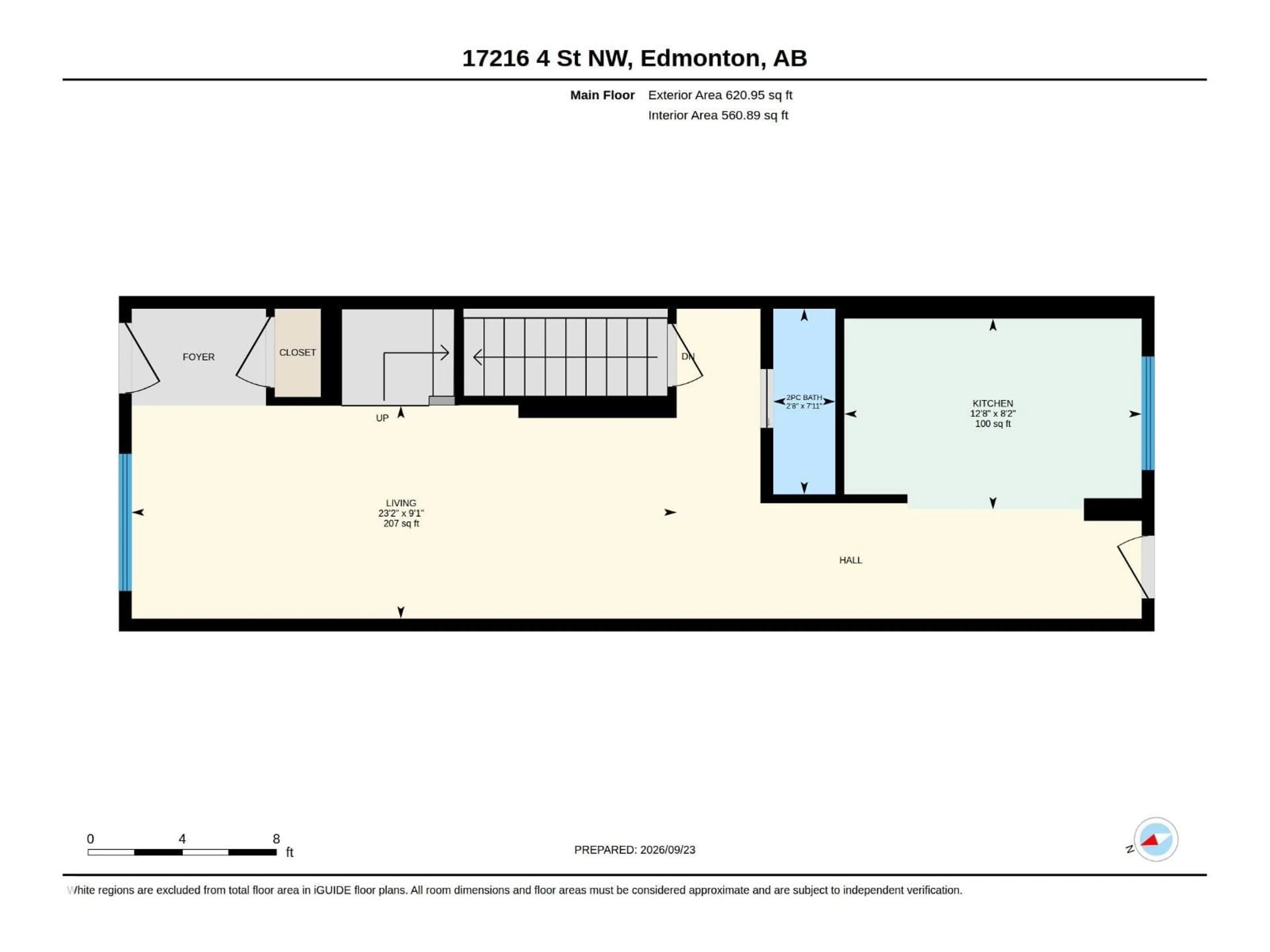 Floor plan for 17216 4 STREET NW, Edmonton Alberta T5Y6G4
