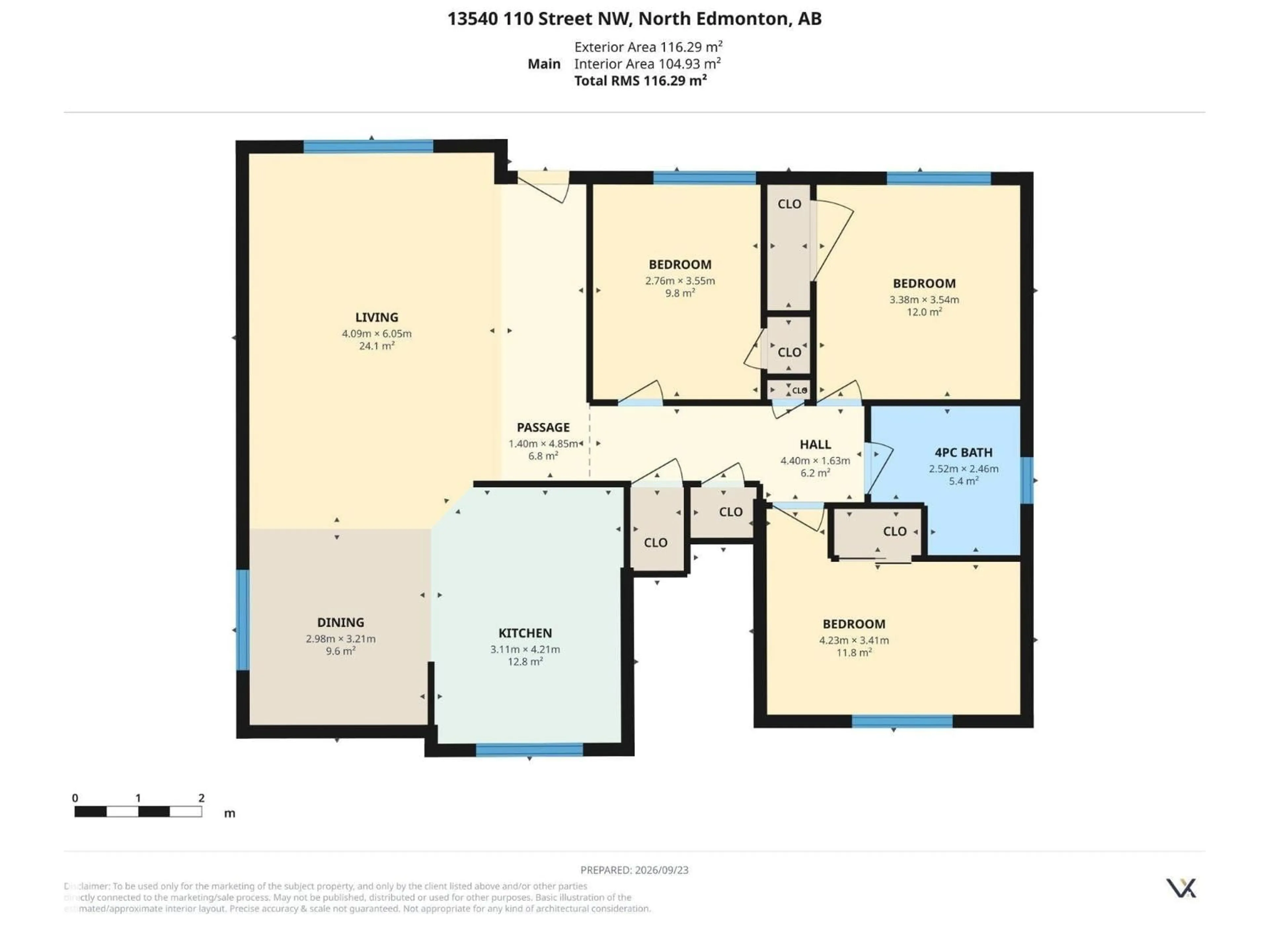 Floor plan for NW - 13540 110 ST, Edmonton Alberta T5E4Z2