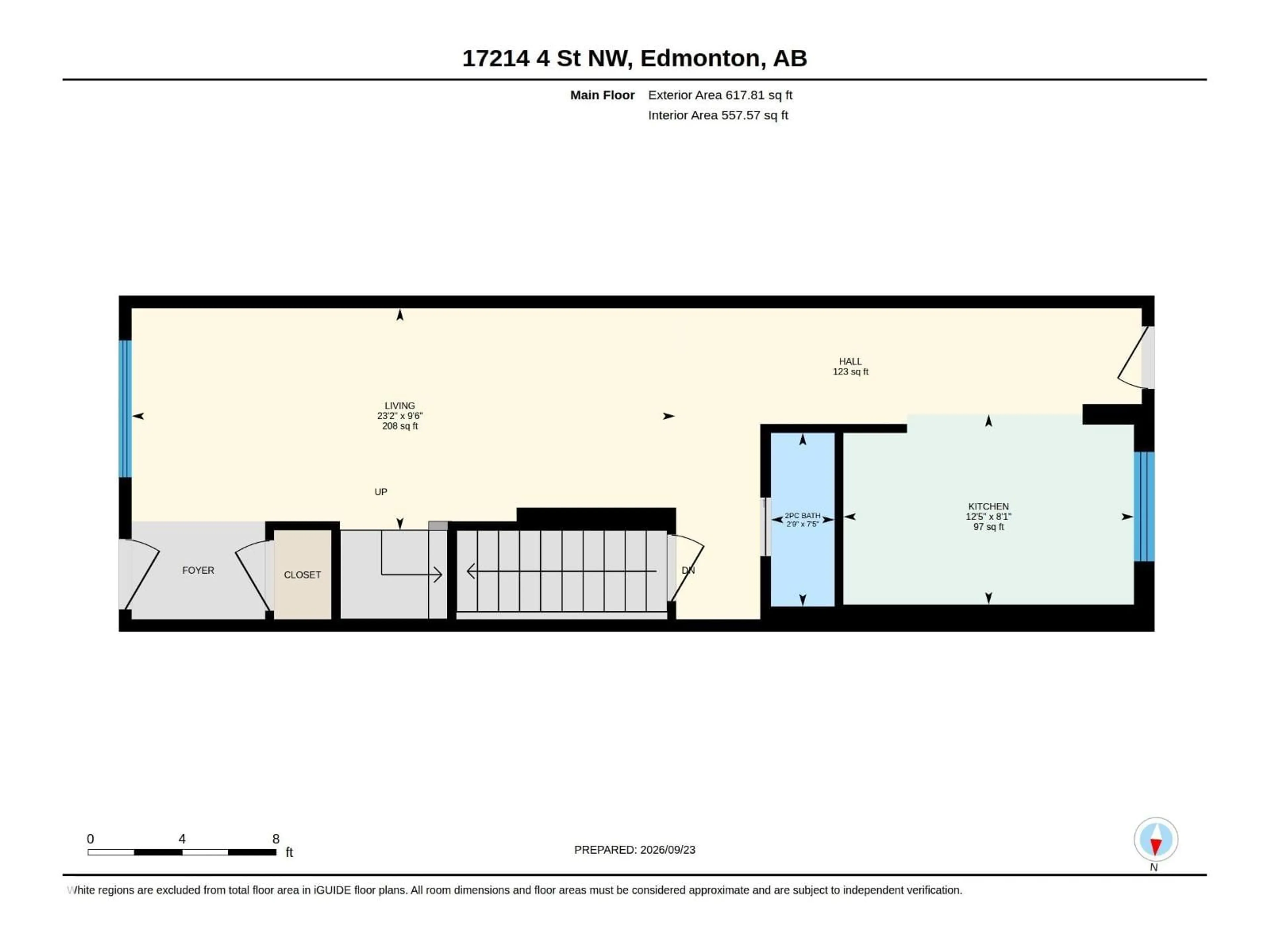 Floor plan for 17214 4 STREET, Edmonton Alberta T5Y6G4