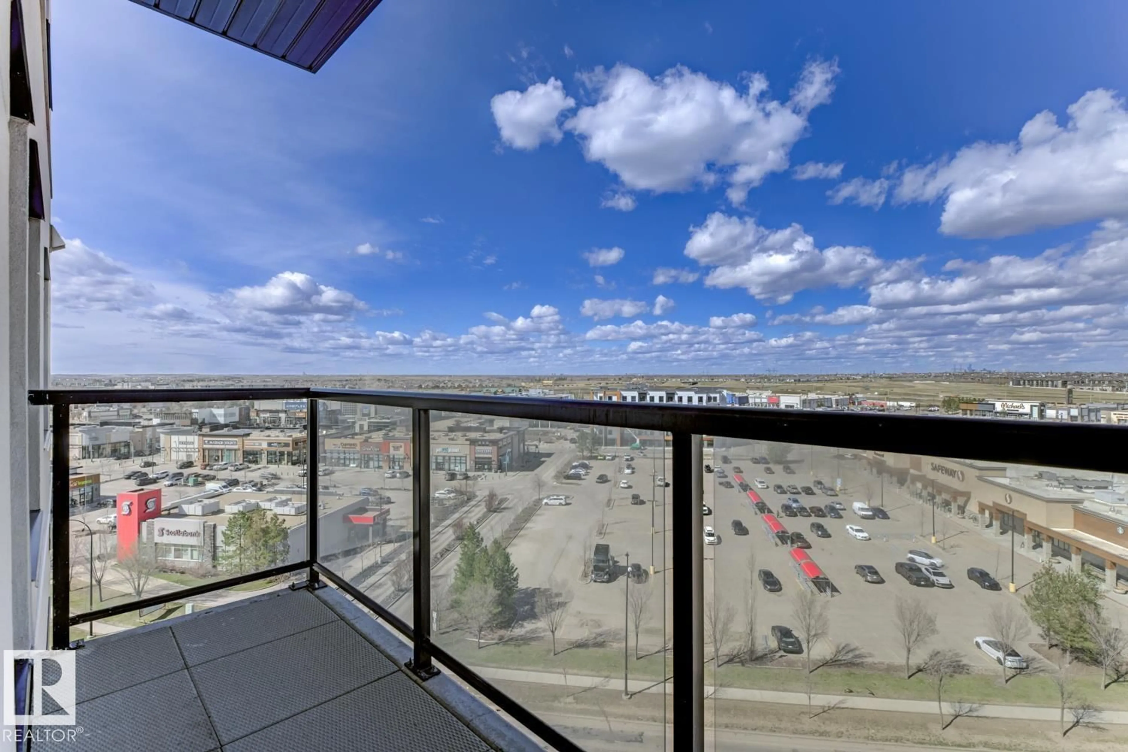 Balcony in the apartment, city buildings view from balcony for 5151 - 931 WINDERMERE BV, Edmonton Alberta T6W2K4