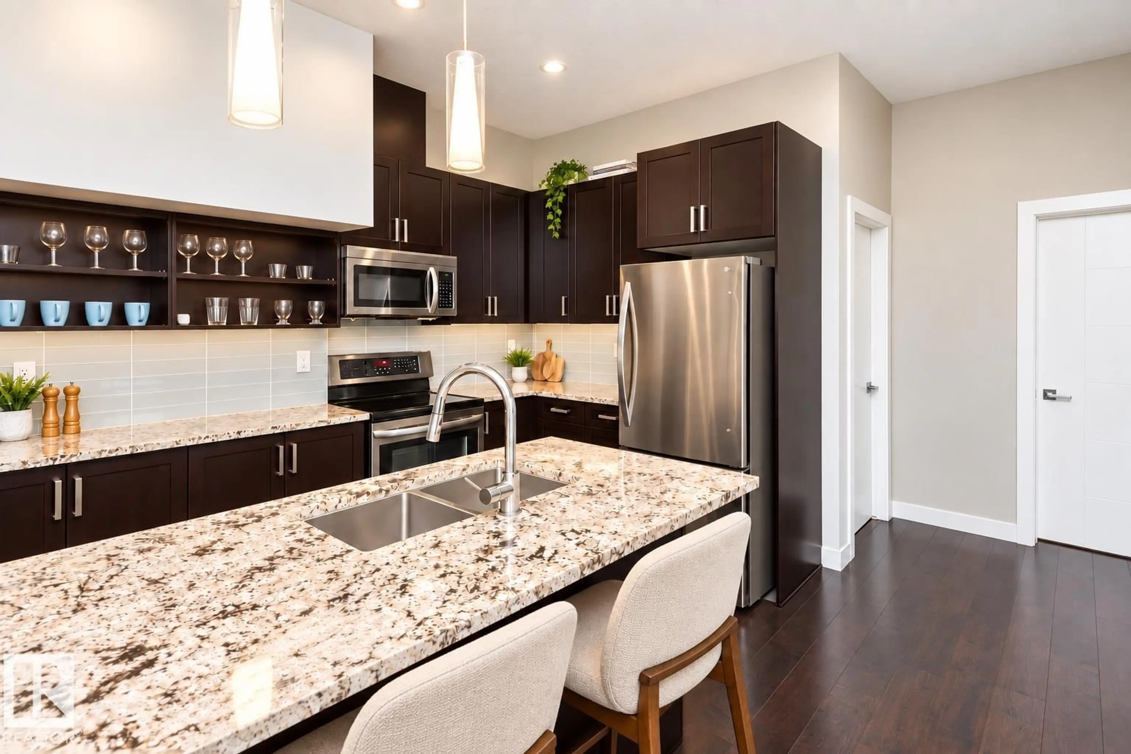 Open concept kitchen, unknown for #404 - 10238 103 ST NW, Edmonton Alberta T5J0G6