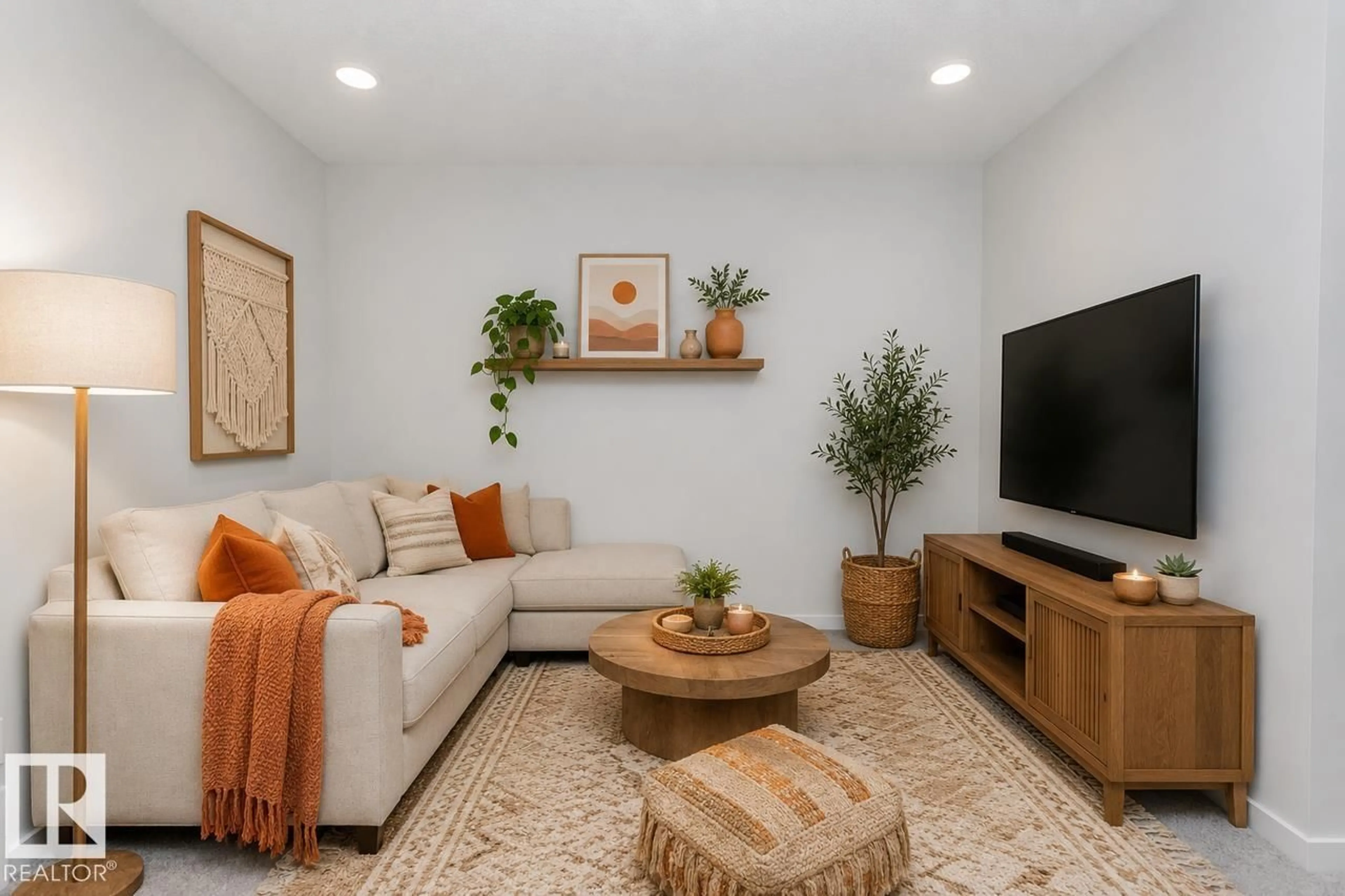Living room with furniture, unknown for 41 CLYDESDALE LN, Sherwood Park Alberta T8H3C7