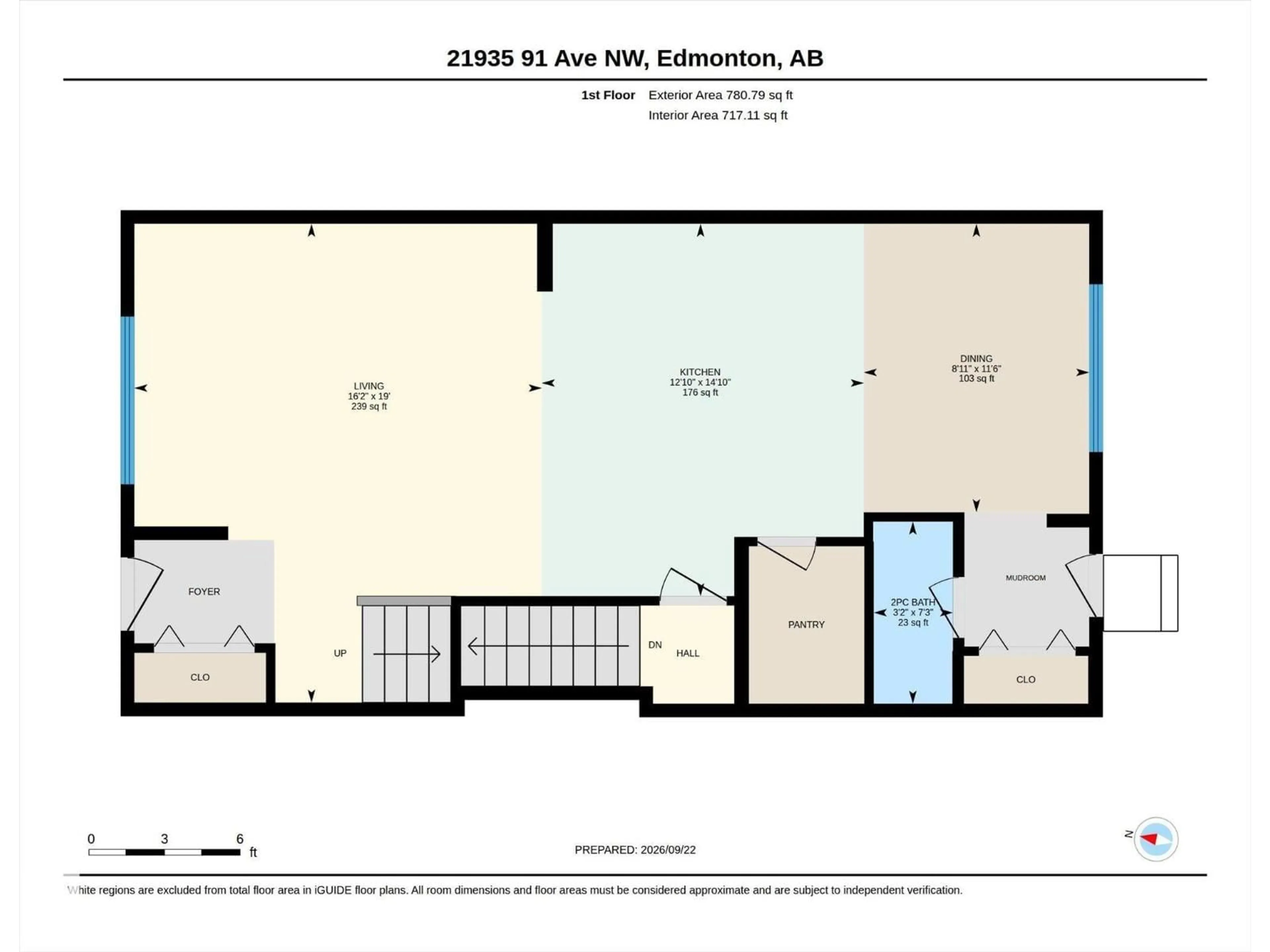 Floor plan for 21935 91 AV, Edmonton Alberta T5T6Z8