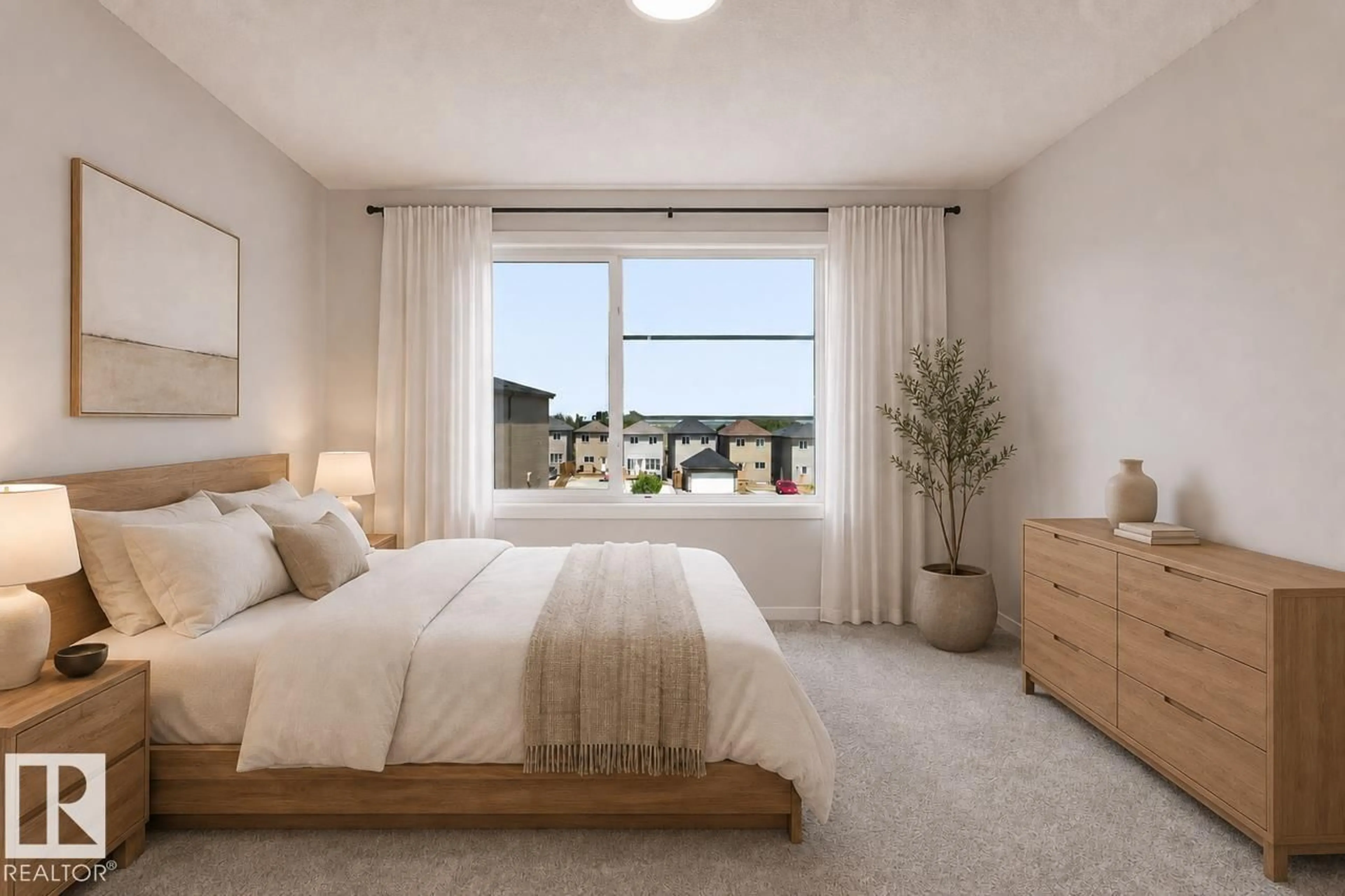 Bedroom with bed, unknown for 4315 KINGLET DR, Edmonton Alberta T5S0S9