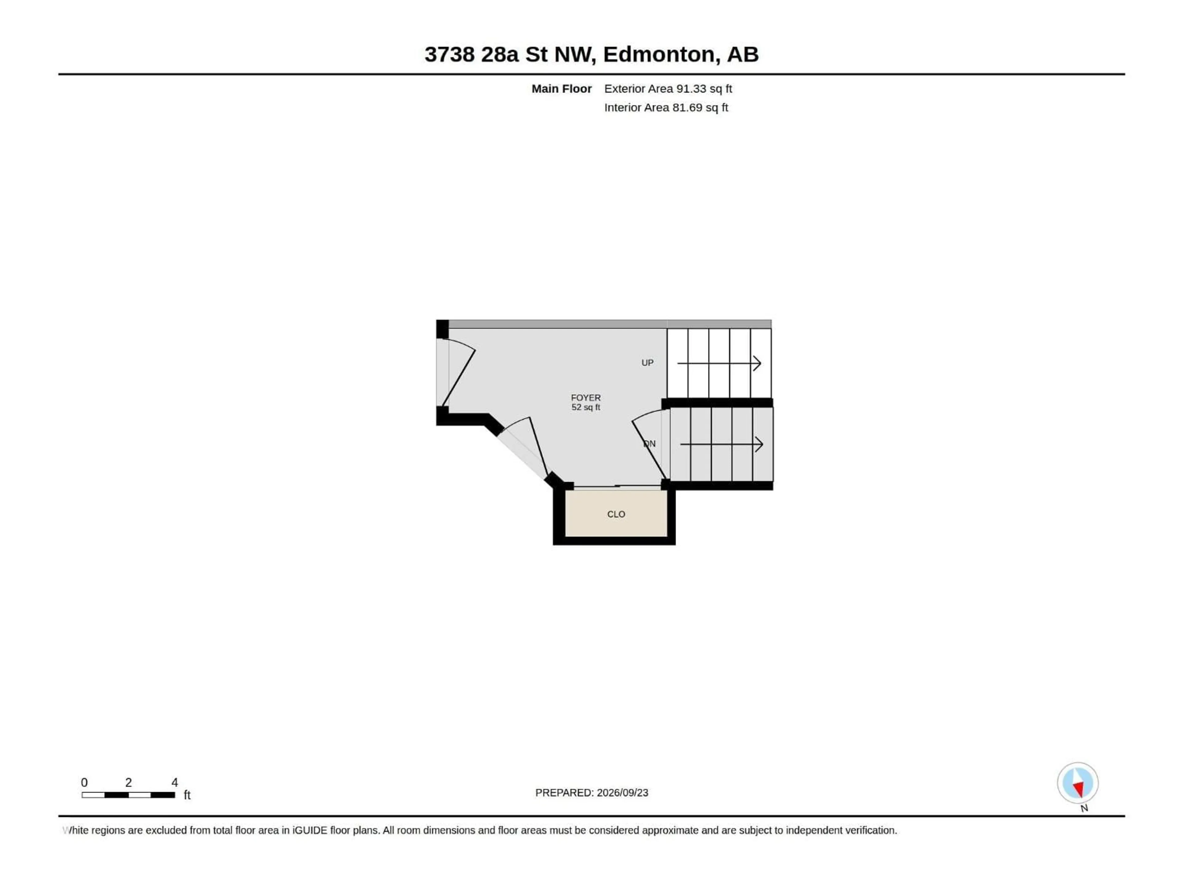 Floor plan for NW - 3738 28A ST, Edmonton Alberta T6T1M3