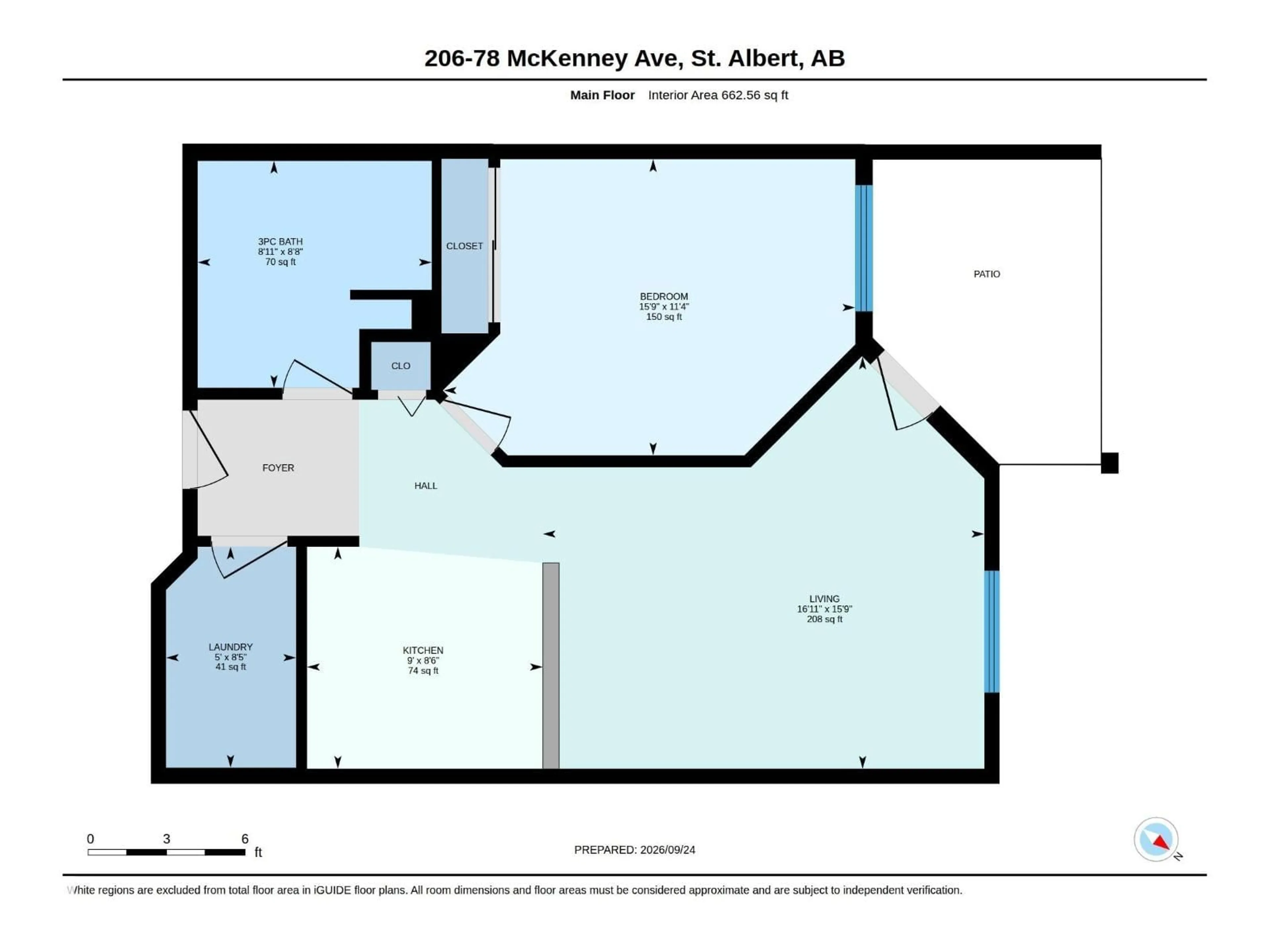 Floor plan for 78 - 206 MCKENNEY AV, St. Albert Alberta T8N1L9