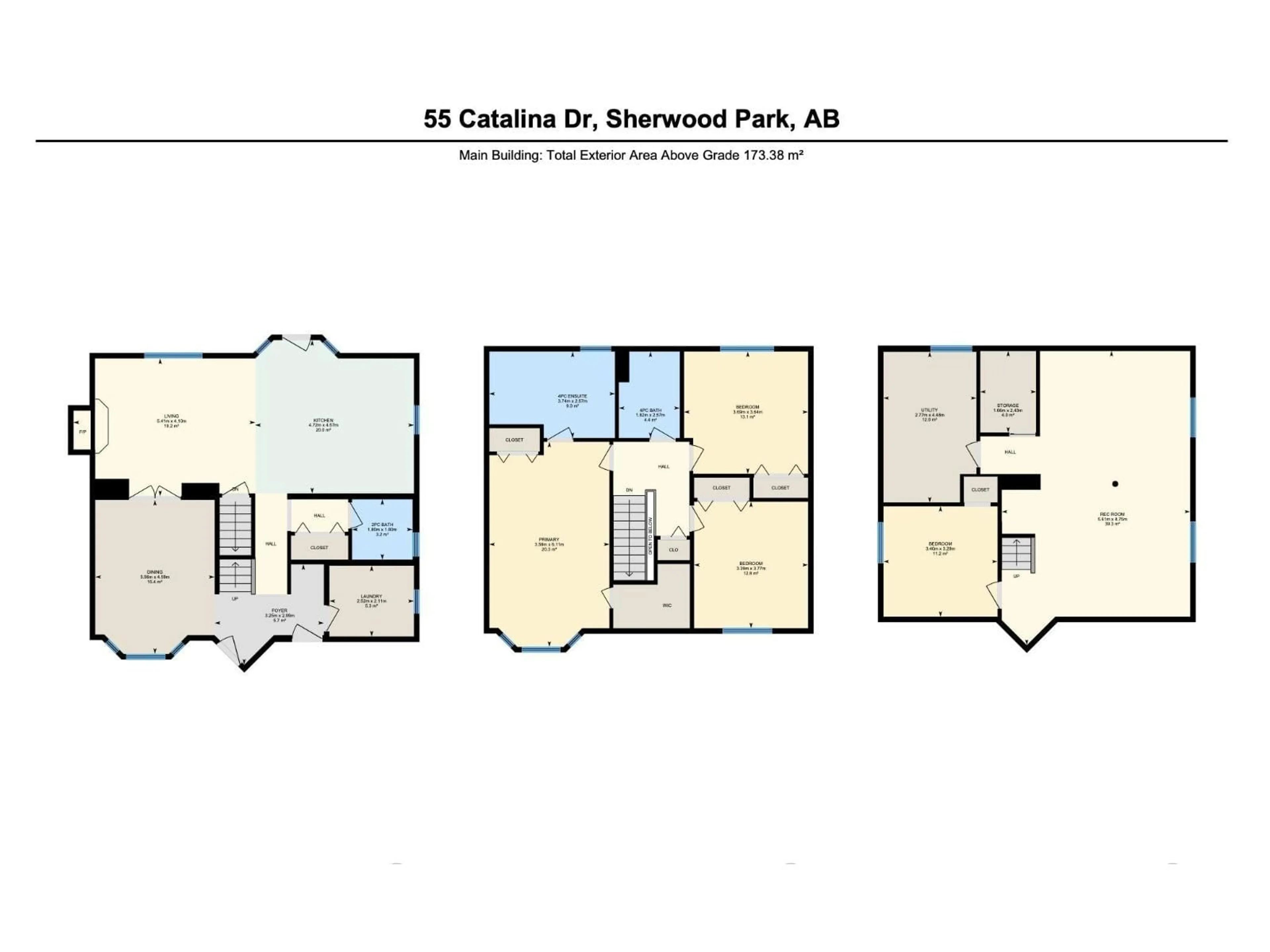 Floor plan for 55 CATALINA DR, Sherwood Park Alberta T8H2B4
