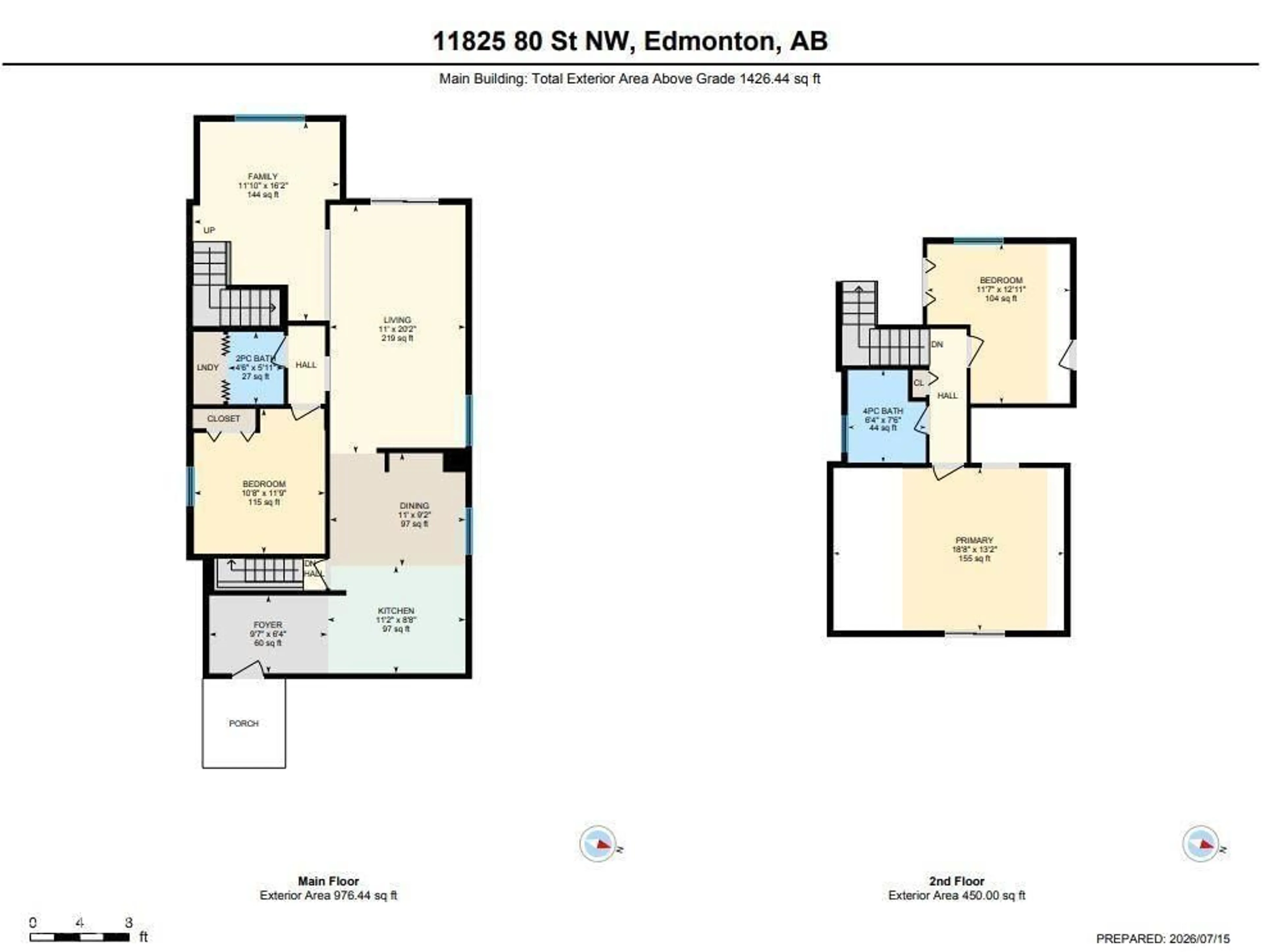 Floor plan for 11825 80 ST, Edmonton Alberta T5B2N6