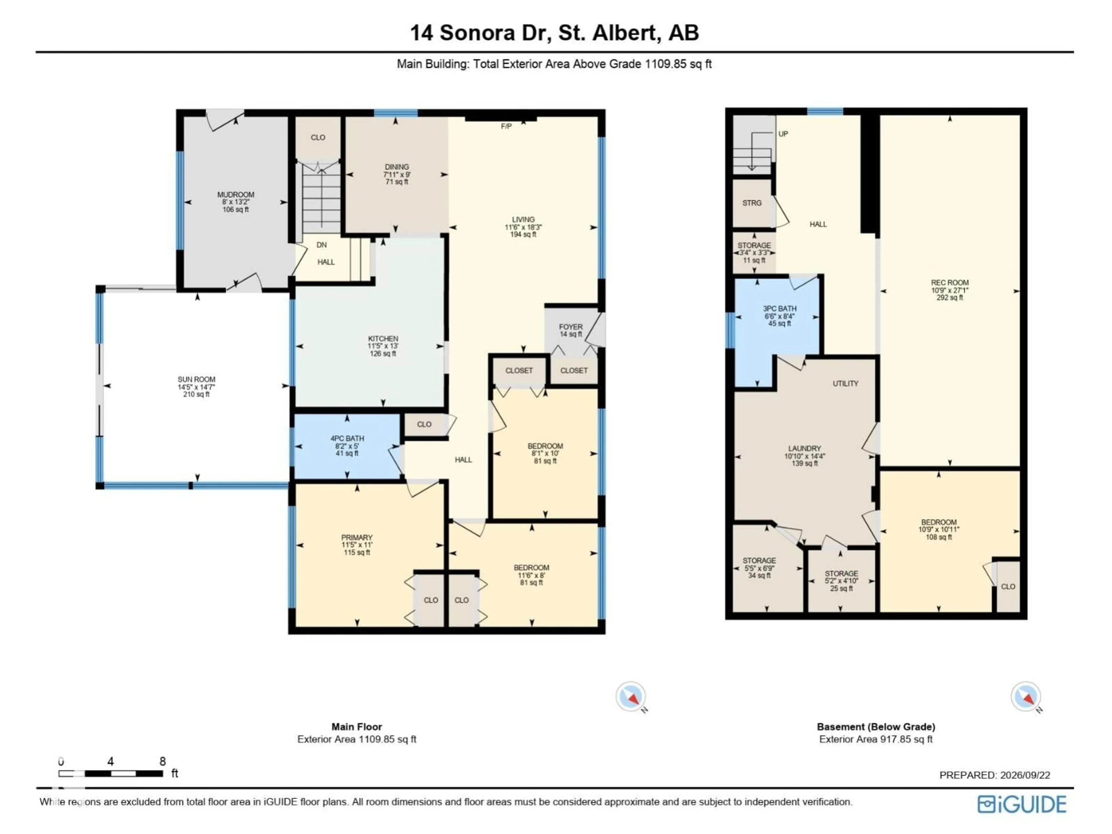 Floor plan for 14 SONORA DR, St. Albert Alberta T8N0L4