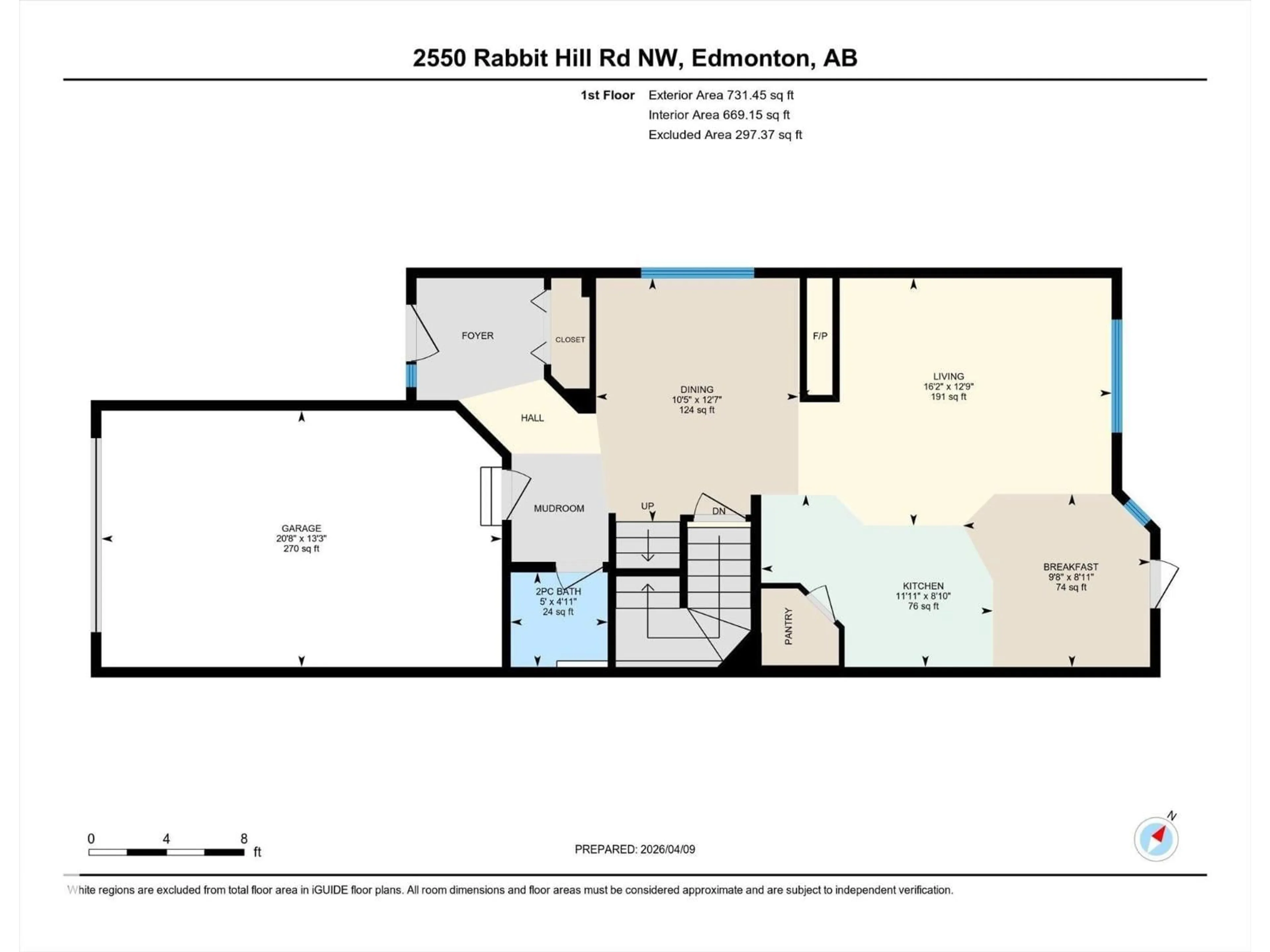 Floor plan for 2550 RABBIT HILL RD, Edmonton Alberta T6R2Y9