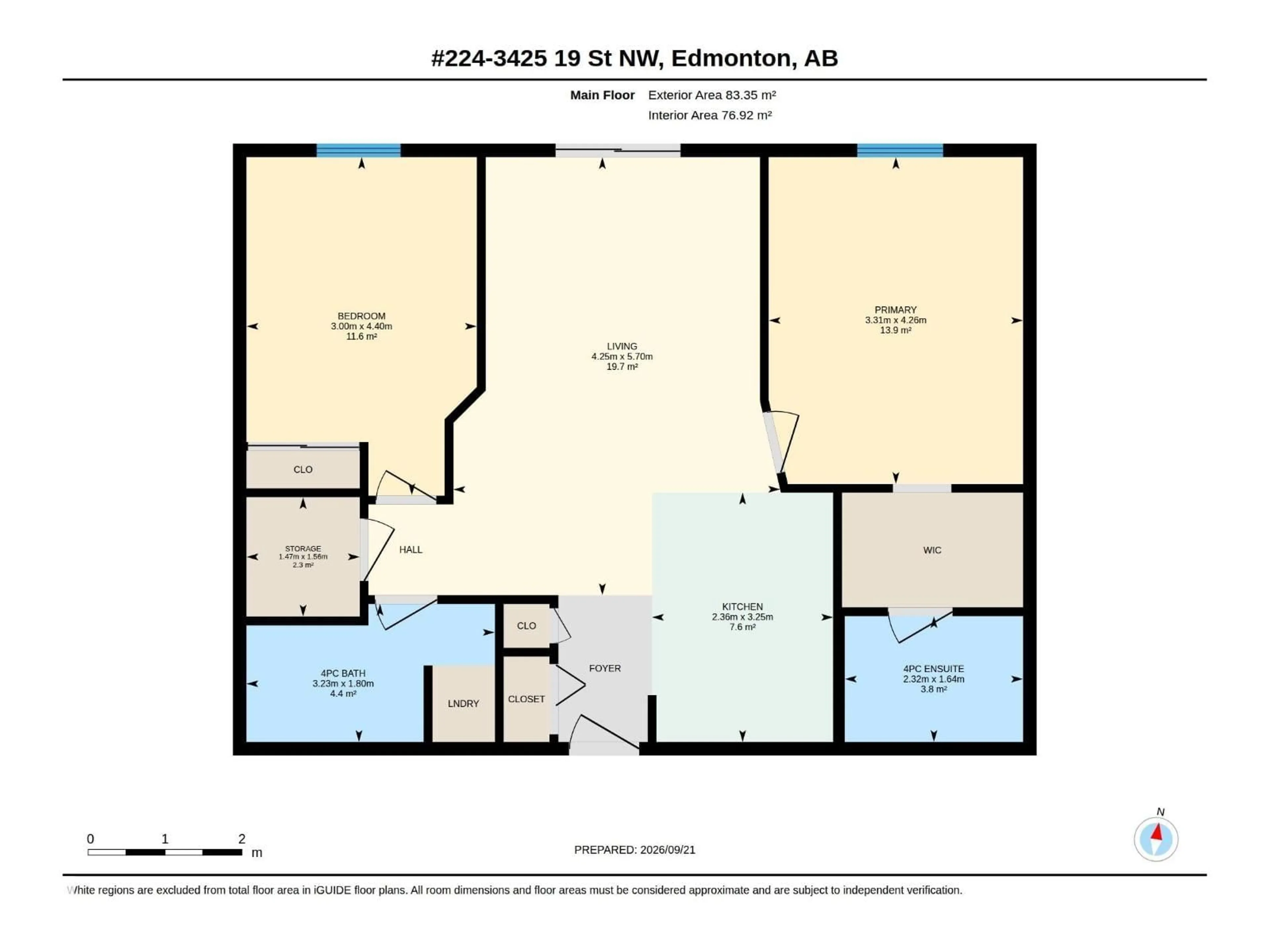 Floor plan for #224 - 3425 19 ST, Edmonton Alberta T6T2B5
