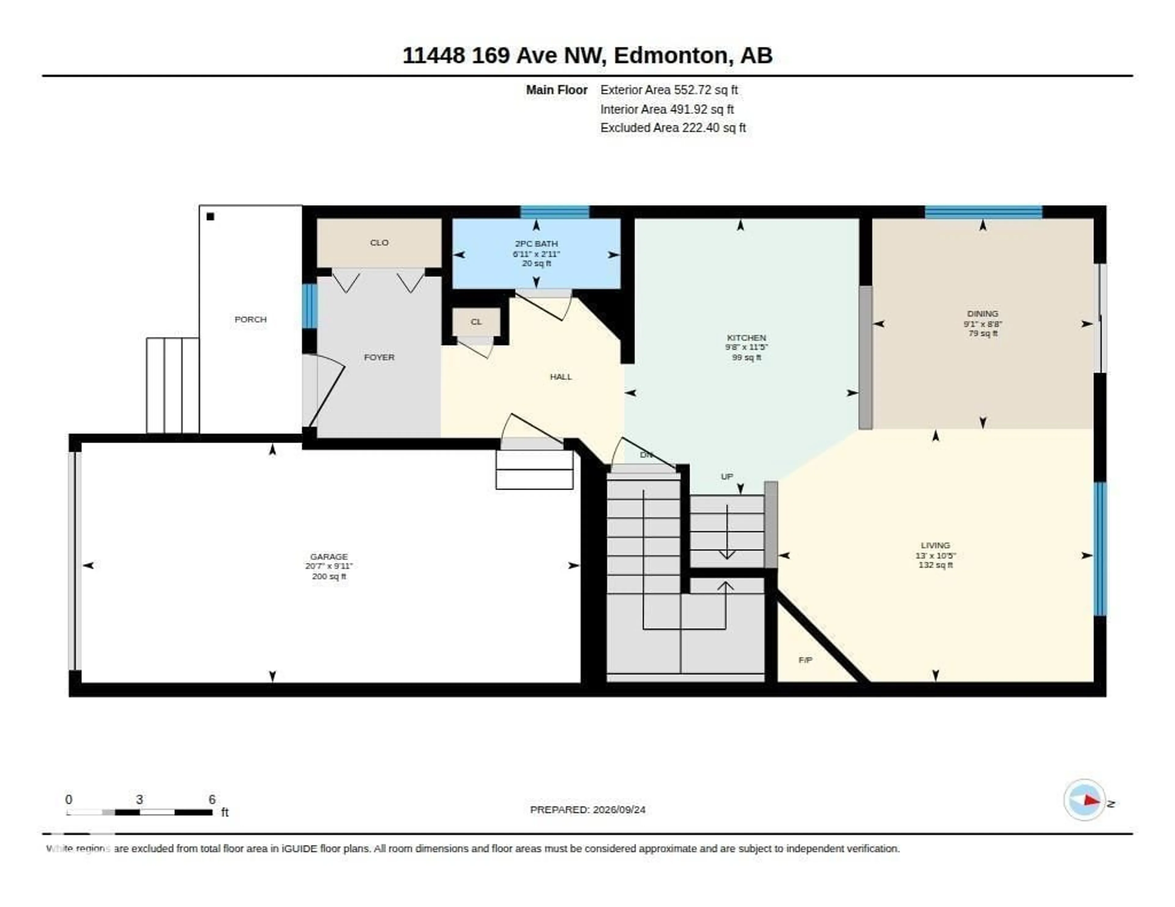 Floor plan for NW - 11448 169 AV, Edmonton Alberta T5X6G7